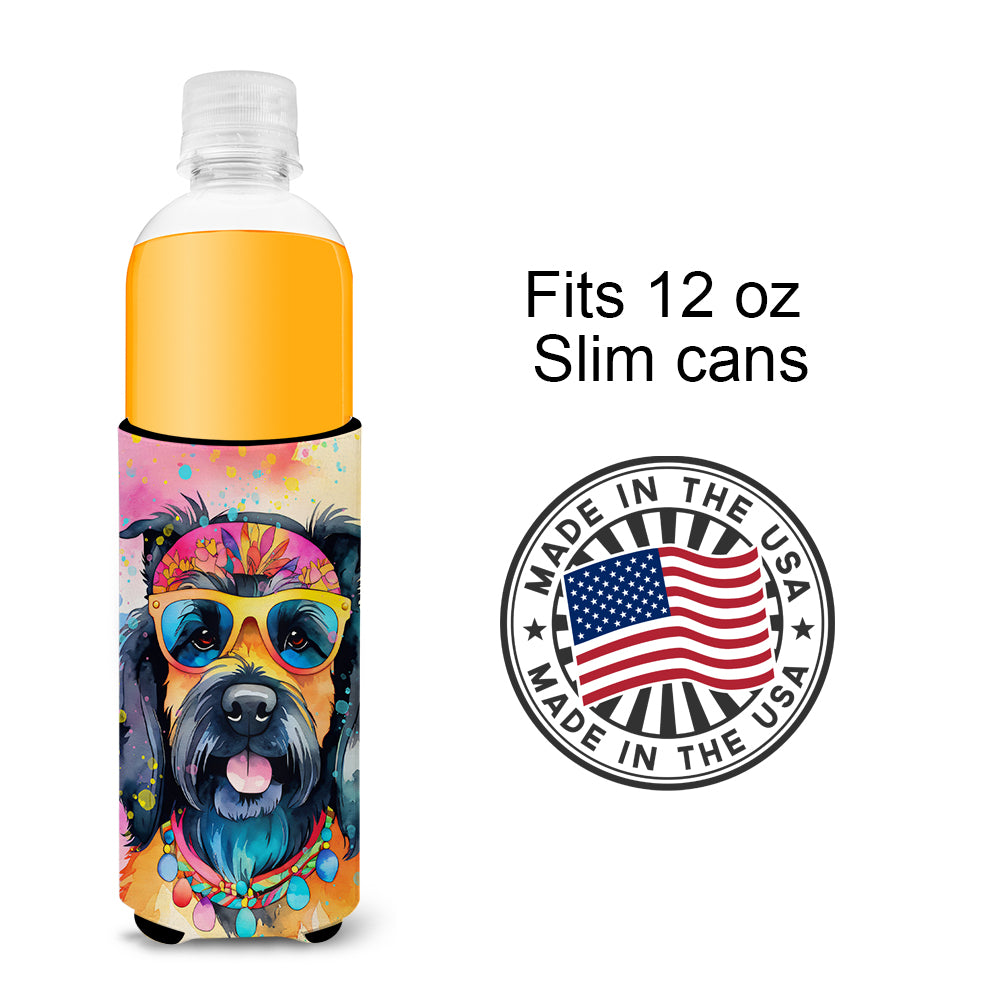 Scottish Terrier Hippie Dawg Hugger for Ultra Slim Cans