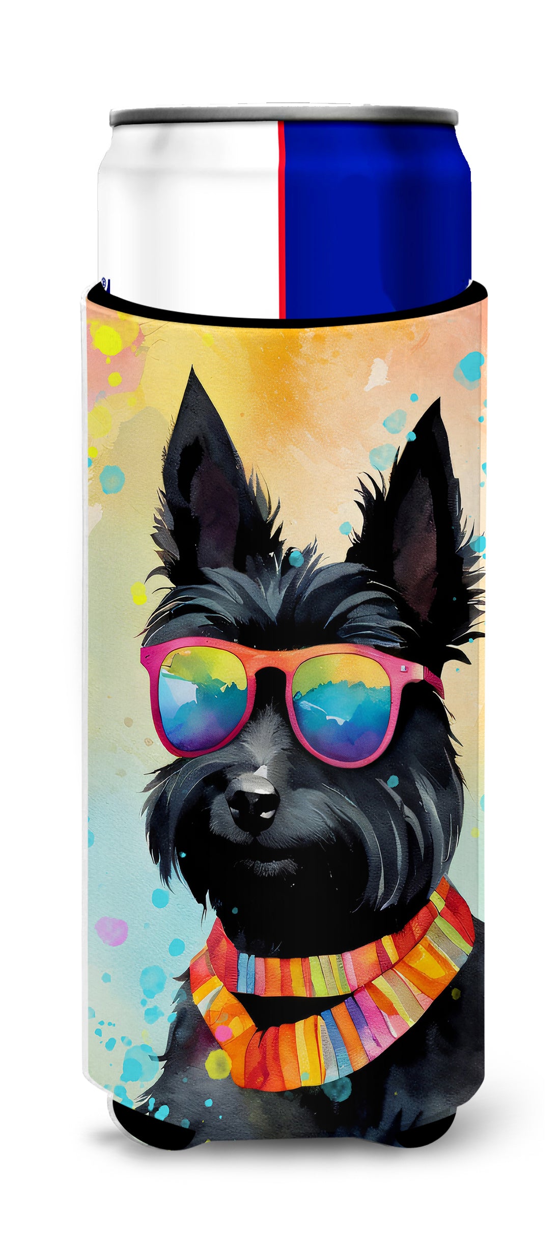 Buy this Scottish Terrier Hippie Dawg Hugger for Ultra Slim Cans