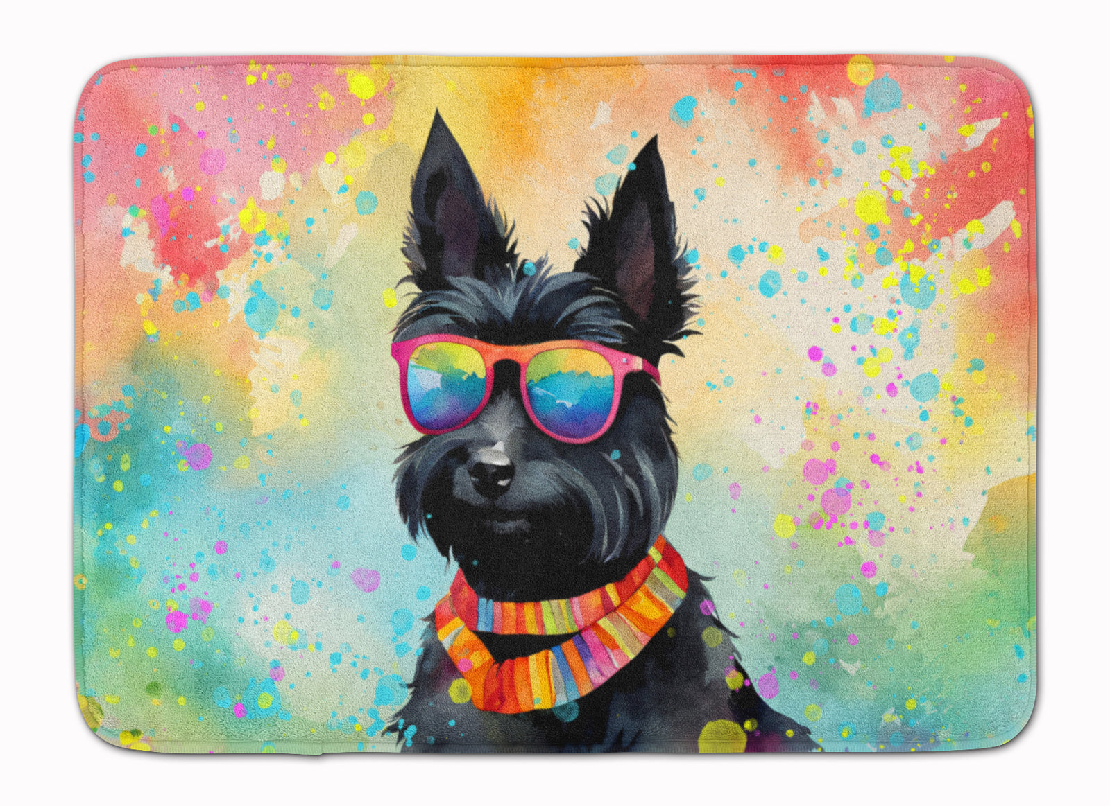 Buy this Scottish Terrier Hippie Dawg Memory Foam Kitchen Mat