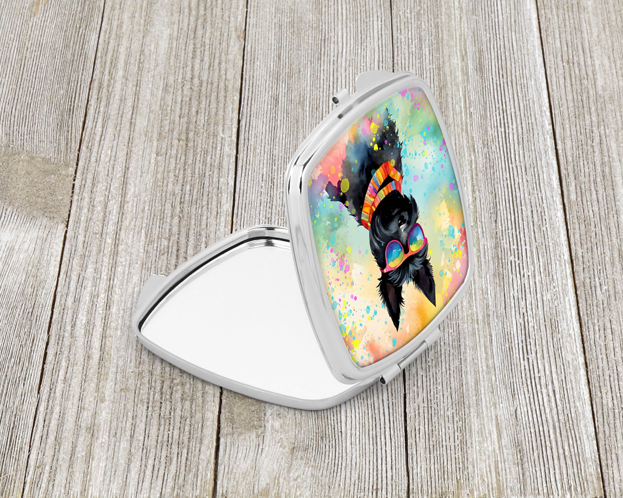 Buy this Scottish Terrier Hippie Dawg Compact Mirror