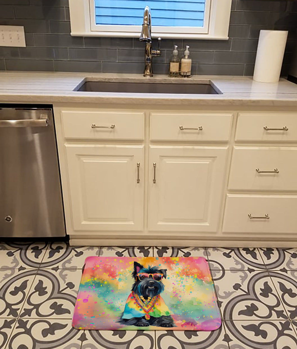 Buy this Scottish Terrier Hippie Dawg Memory Foam Kitchen Mat