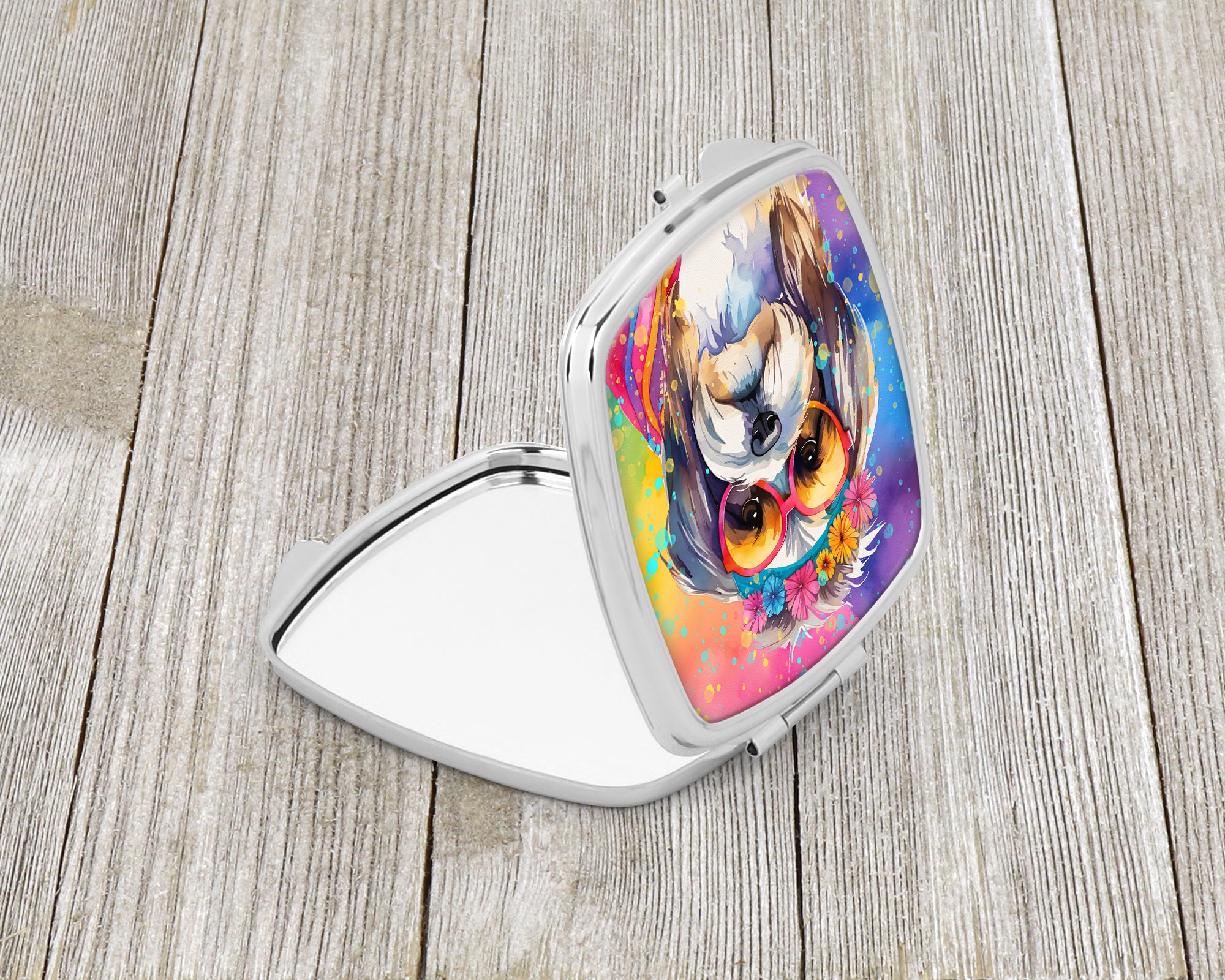 Shih Tzu Hippie Dawg Compact Mirror