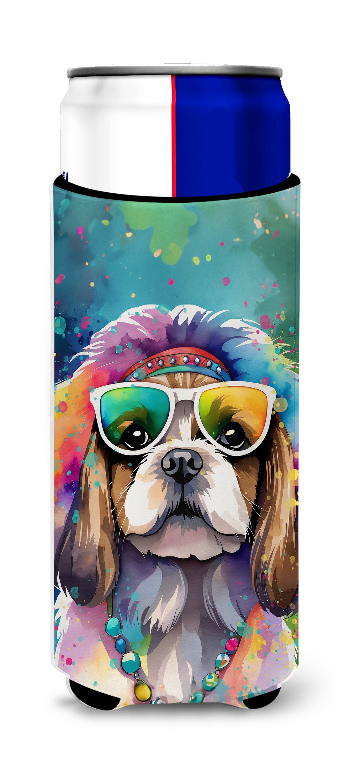 Buy this Shih Tzu Hippie Dawg Hugger for Ultra Slim Cans