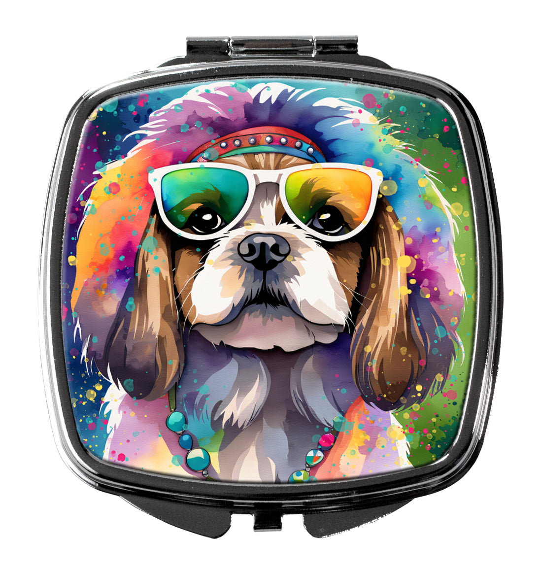 Buy this Shih Tzu Hippie Dawg Compact Mirror