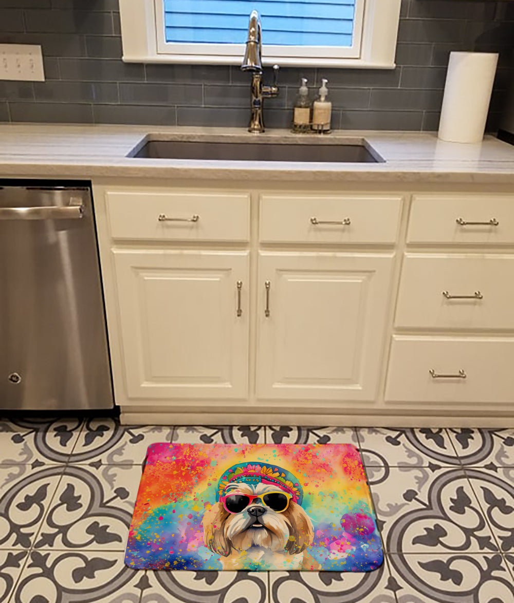 Shih Tzu Hippie Dawg Memory Foam Kitchen Mat