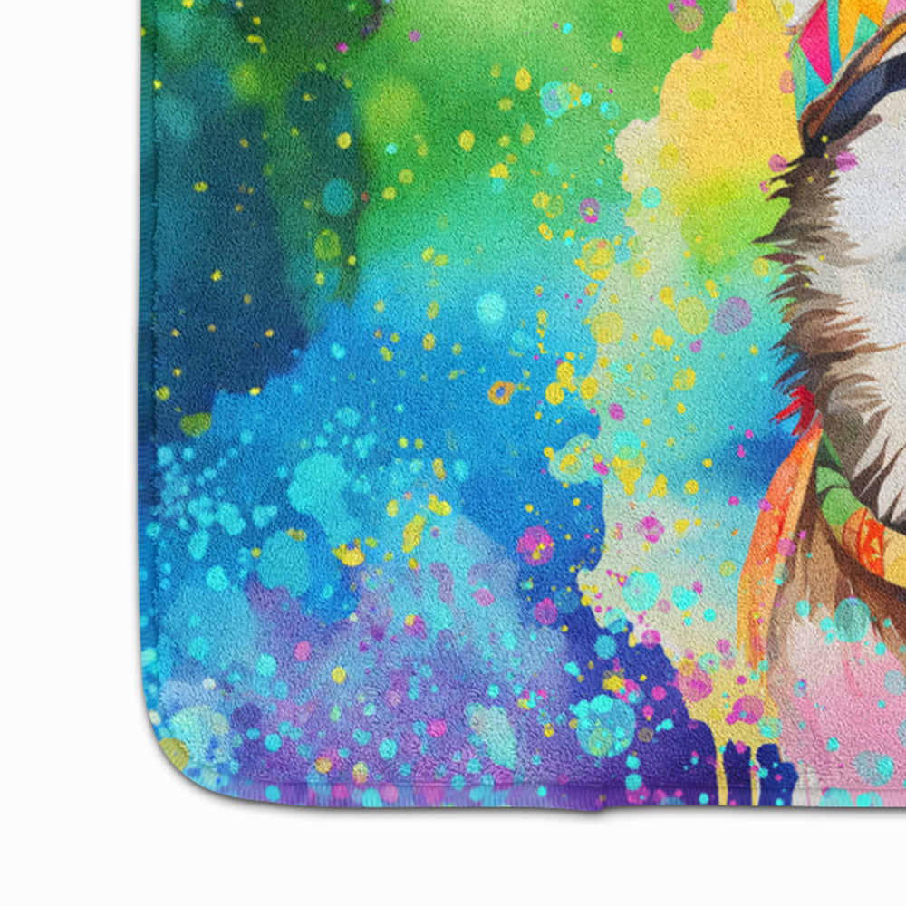 Siberian Husky Hippie Dawg Memory Foam Kitchen Mat