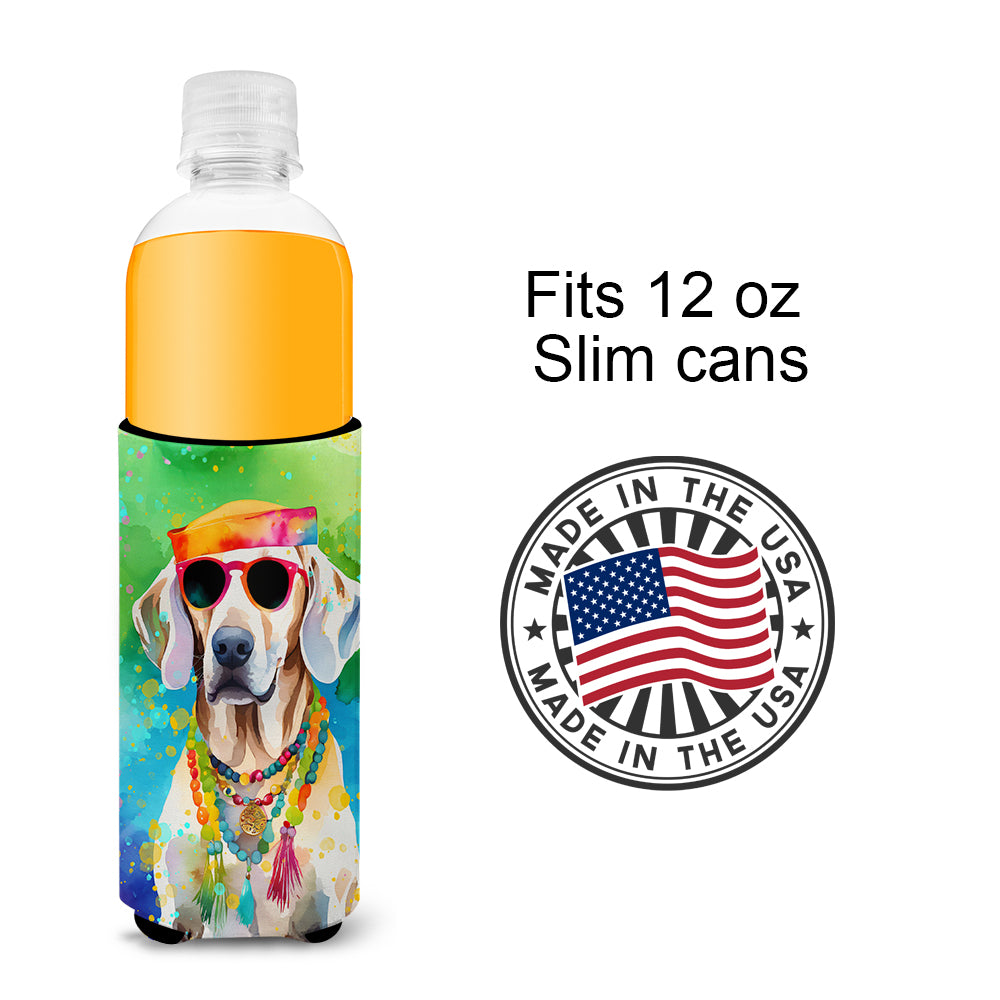 Weimaraner Hippie Dawg Hugger for Ultra Slim Cans