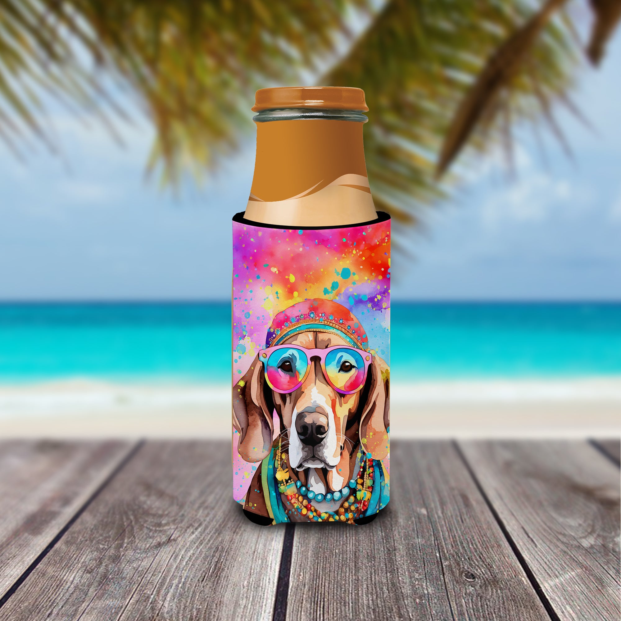 Weimaraner Hippie Dawg Hugger for Ultra Slim Cans