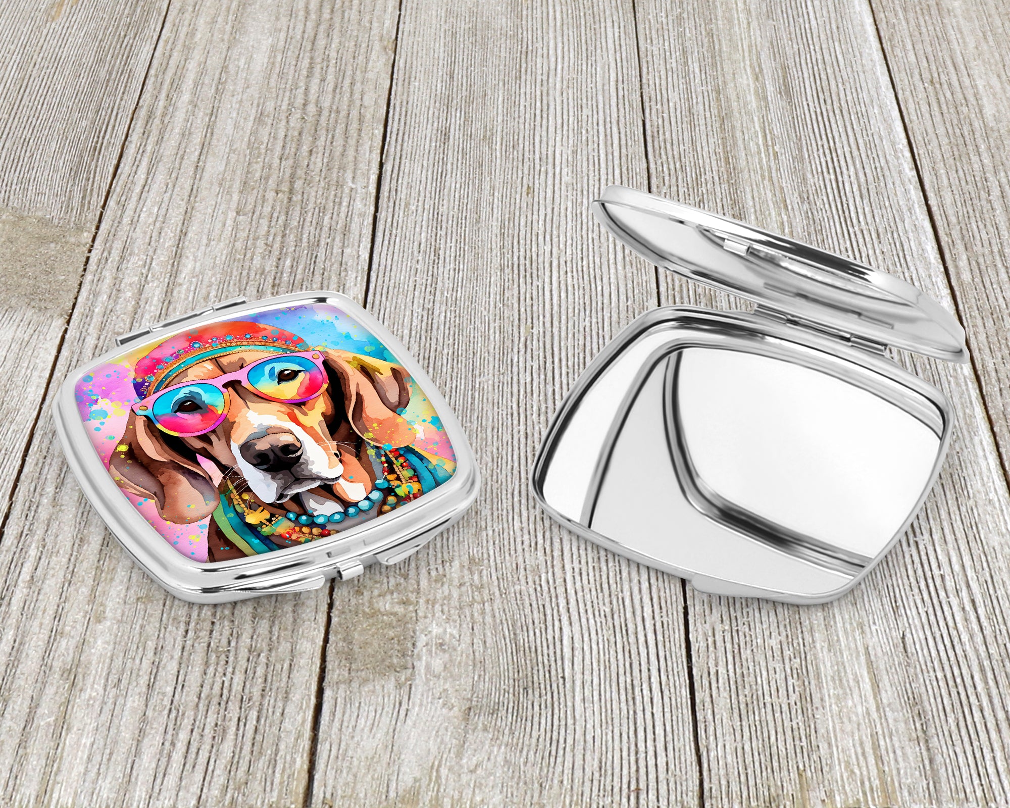 Weimaraner Hippie Dawg Compact Mirror