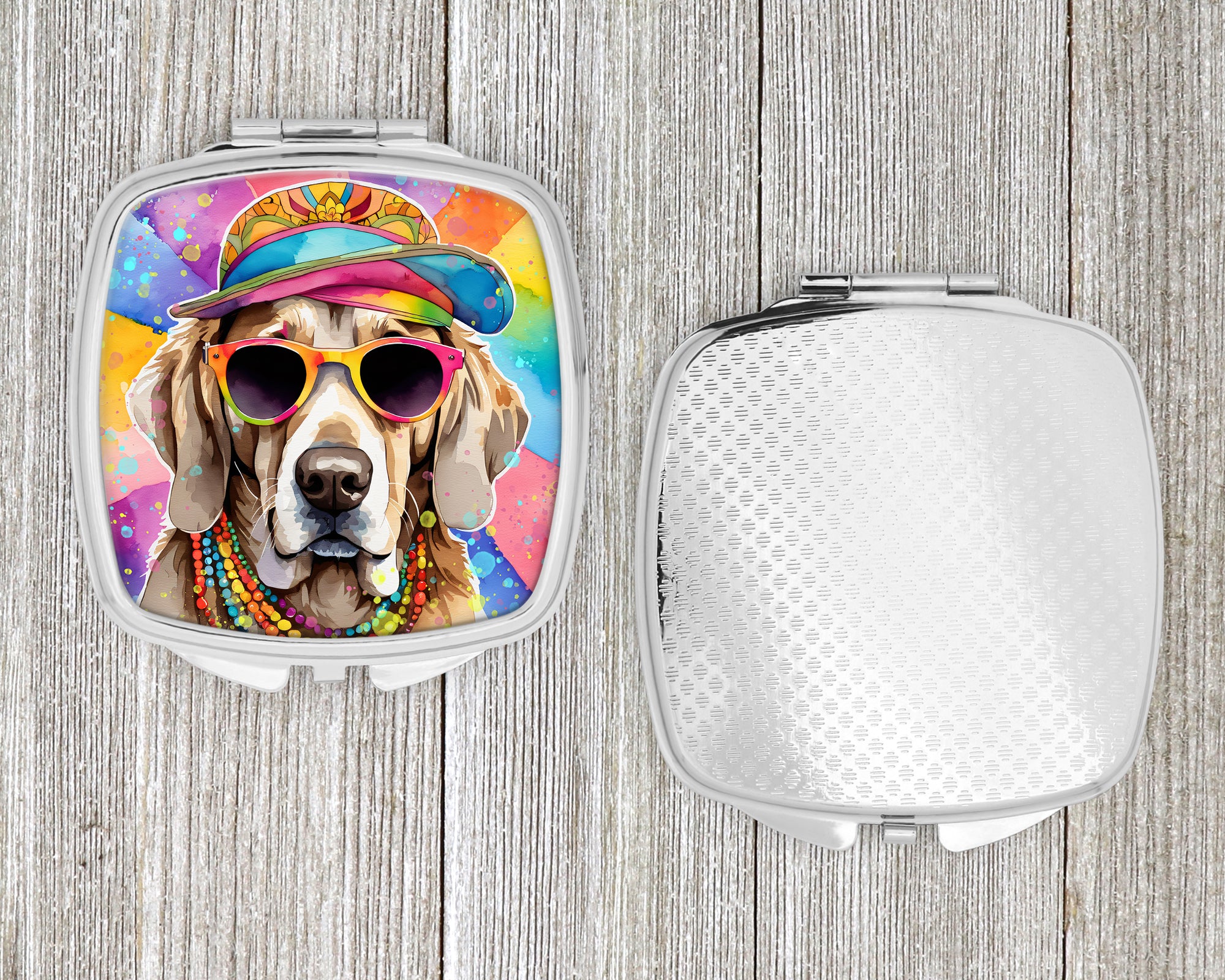 Weimaraner Hippie Dawg Compact Mirror