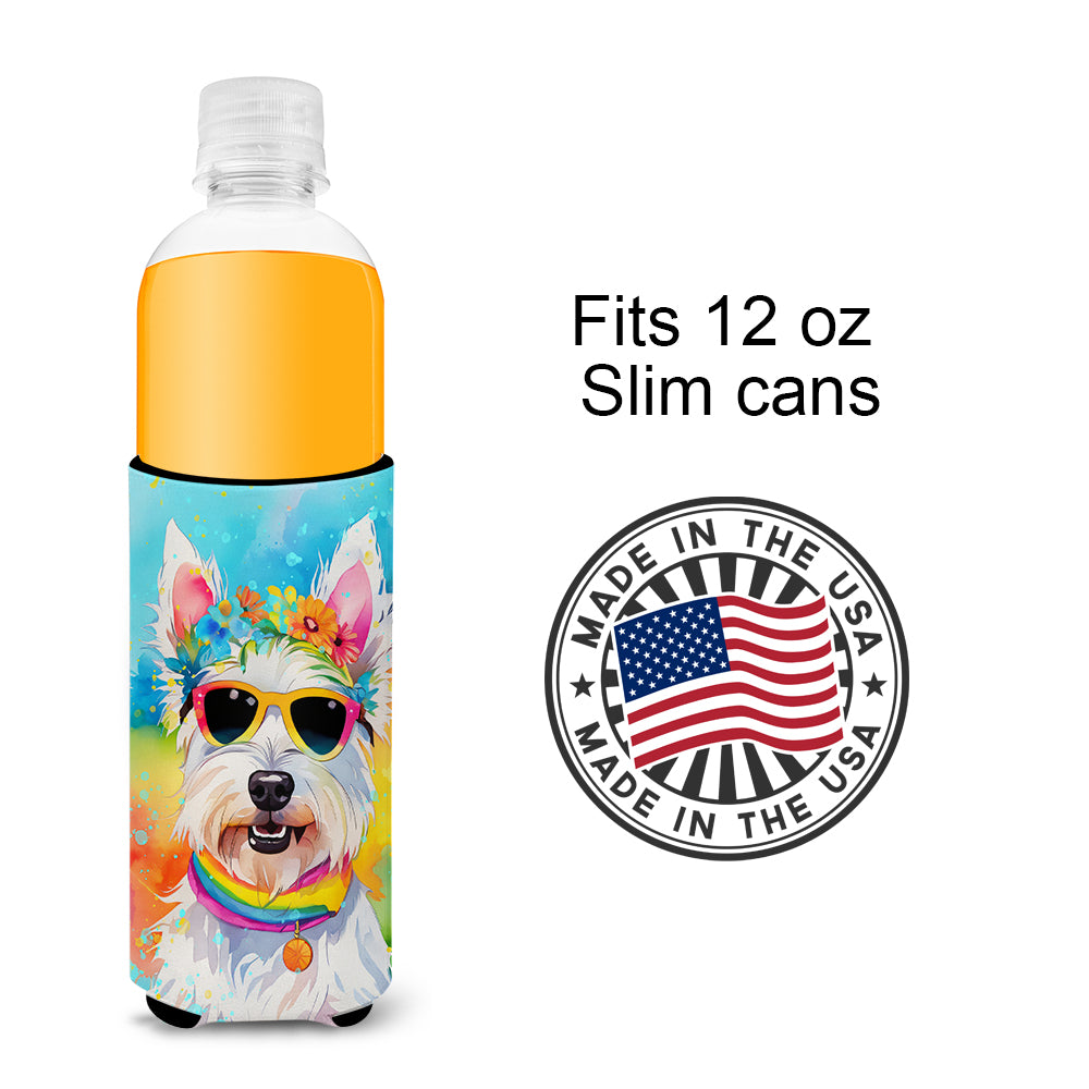 Westie Hippie Dawg Hugger for Ultra Slim Cans