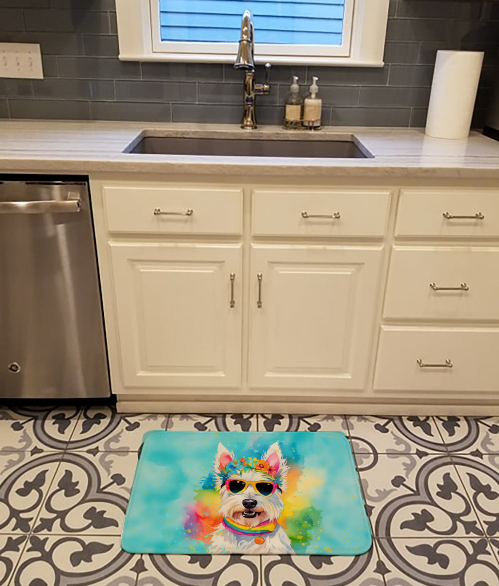 Buy this Westie Hippie Dawg Memory Foam Kitchen Mat