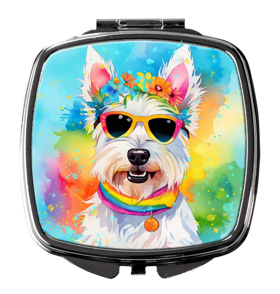 Buy this Westie Hippie Dawg Compact Mirror