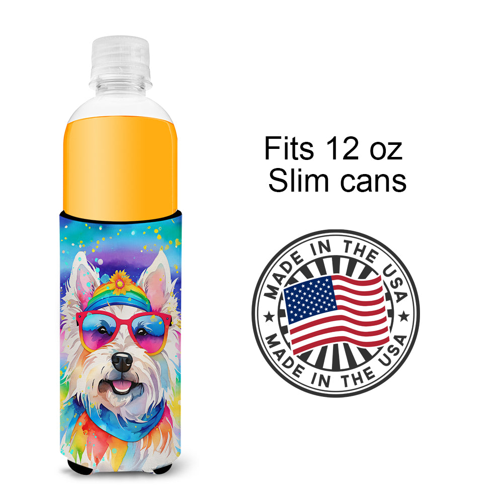 Westie Hippie Dawg Hugger for Ultra Slim Cans