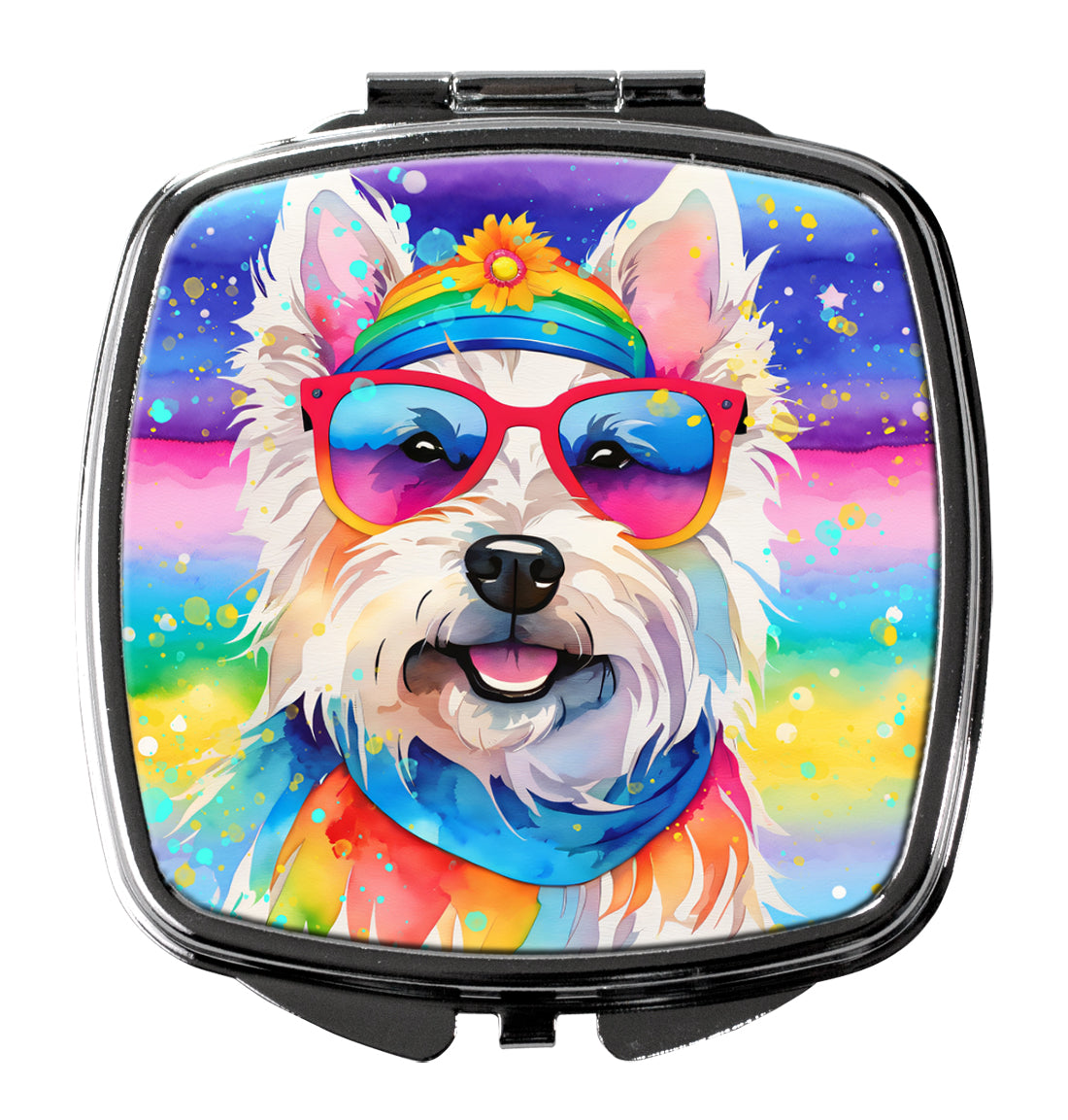 Buy this Westie Hippie Dawg Compact Mirror