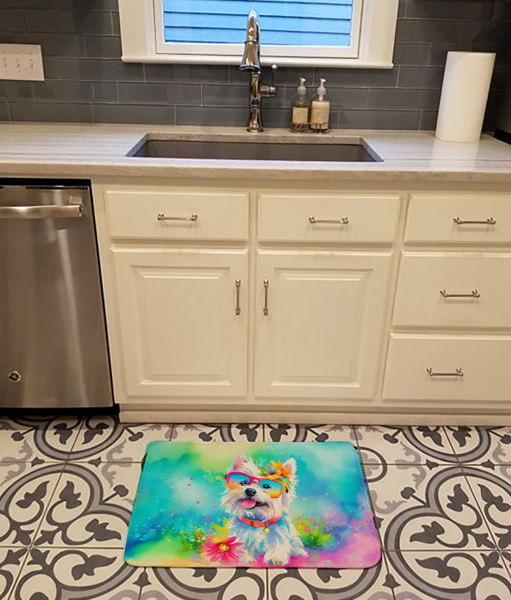 Buy this Westie Hippie Dawg Memory Foam Kitchen Mat