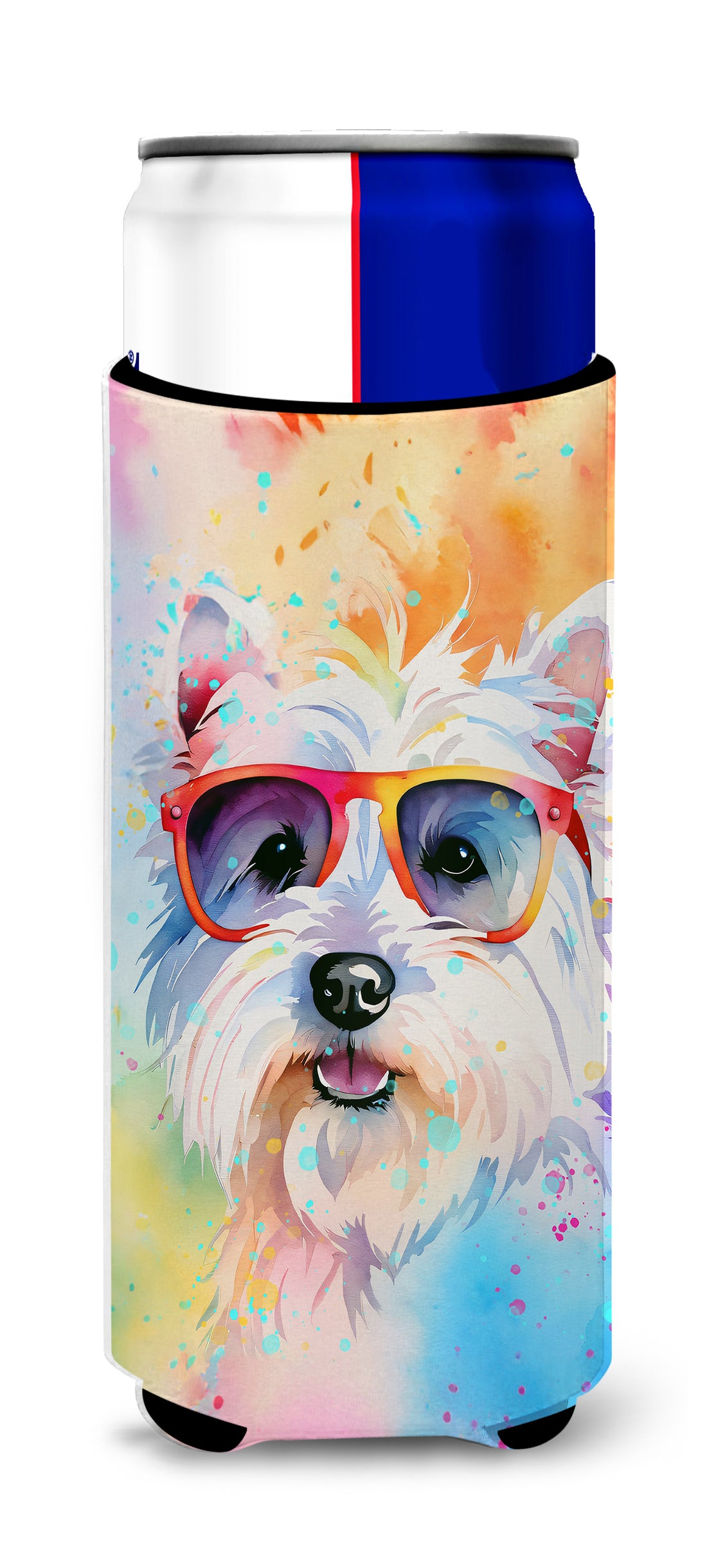 Buy this Westie Hippie Dawg Hugger for Ultra Slim Cans