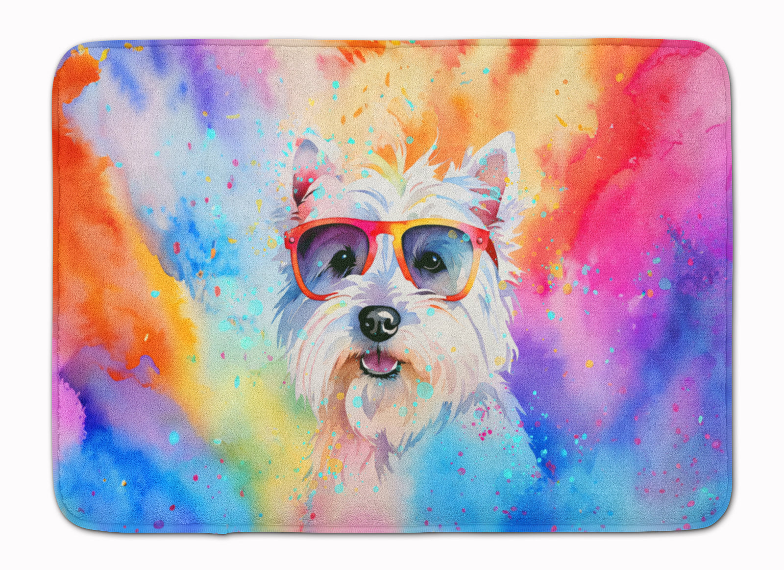 Buy this Westie Hippie Dawg Memory Foam Kitchen Mat