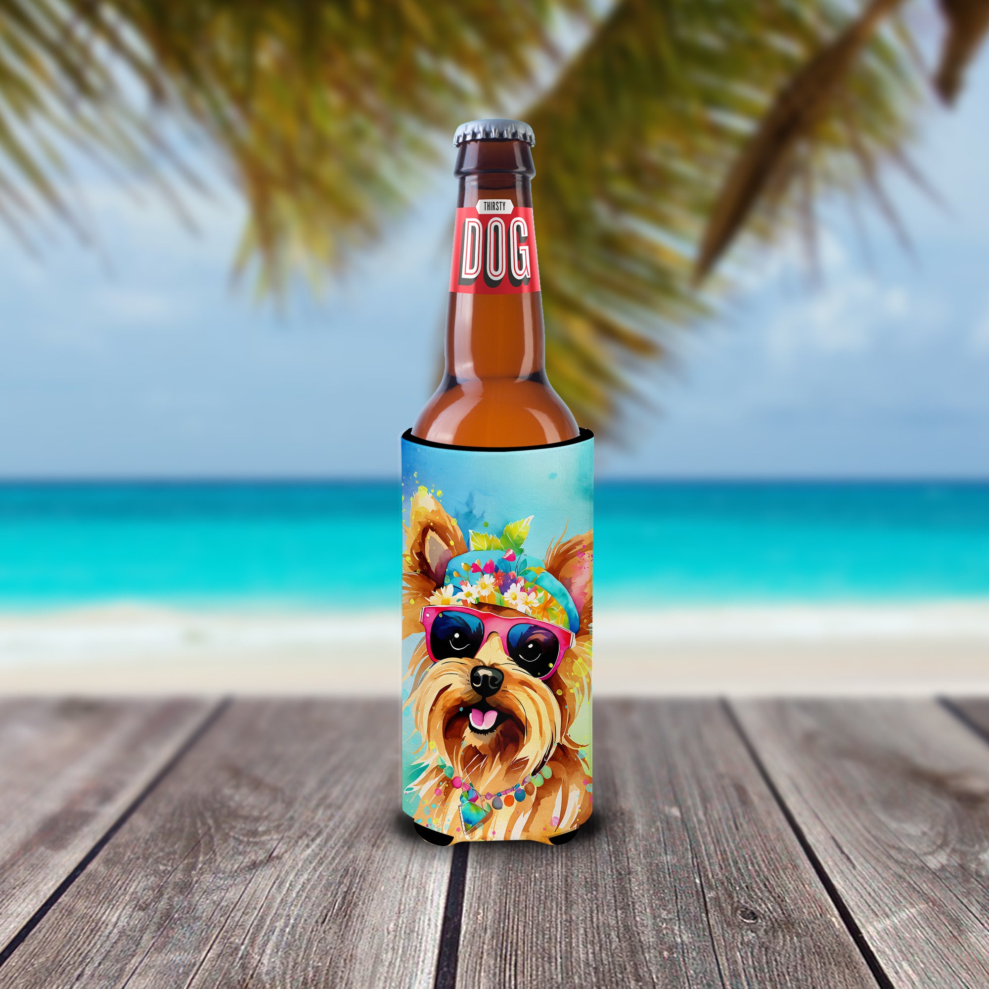 Buy this Yorkshire Terrier Hippie Dawg Hugger for Ultra Slim Cans