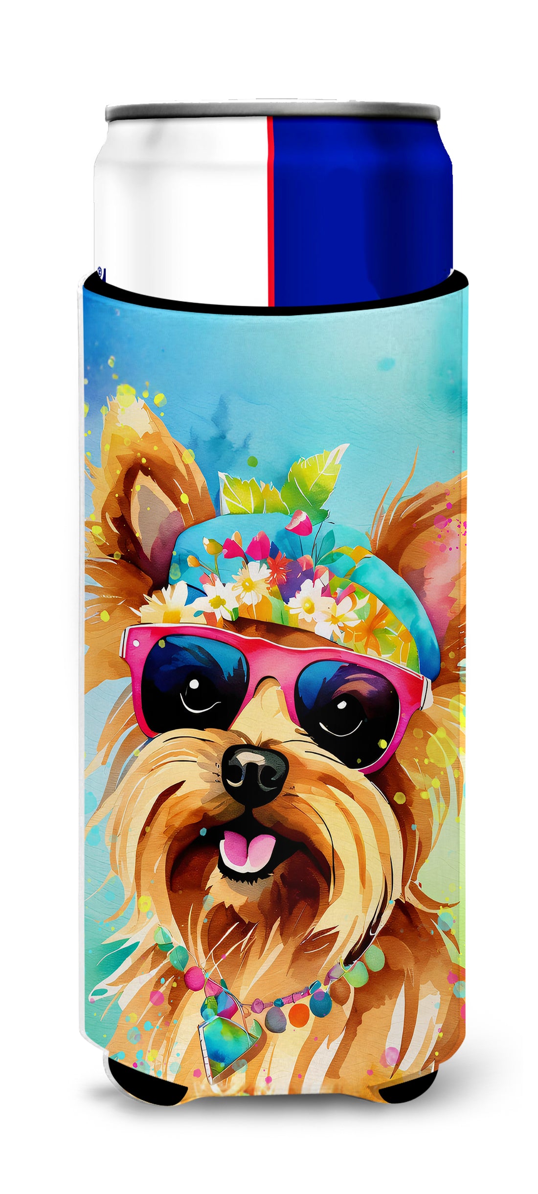 Buy this Yorkshire Terrier Hippie Dawg Hugger for Ultra Slim Cans