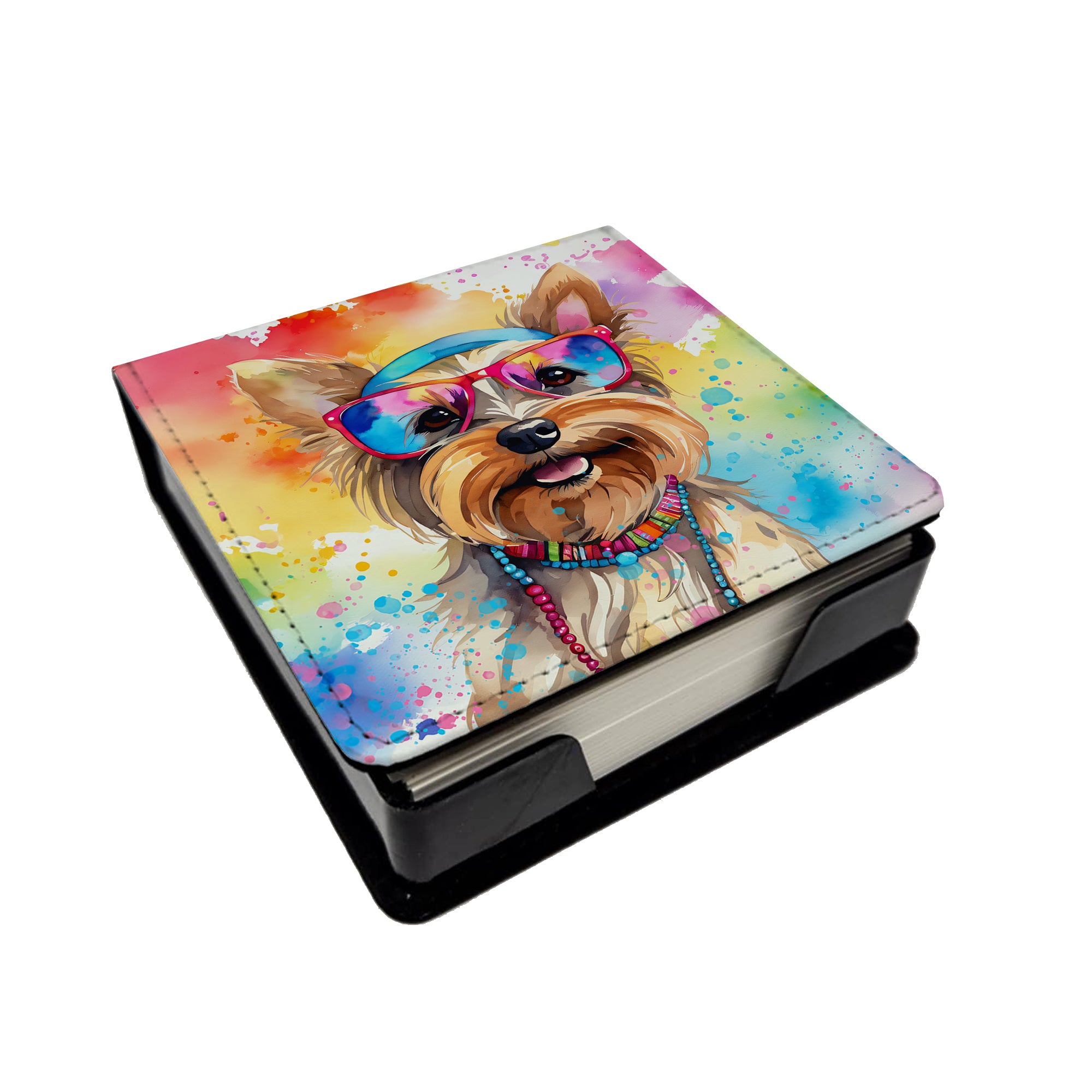 Buy this Yorkshire Terrier Hippie Dawg PU Leather Note Paper Holder