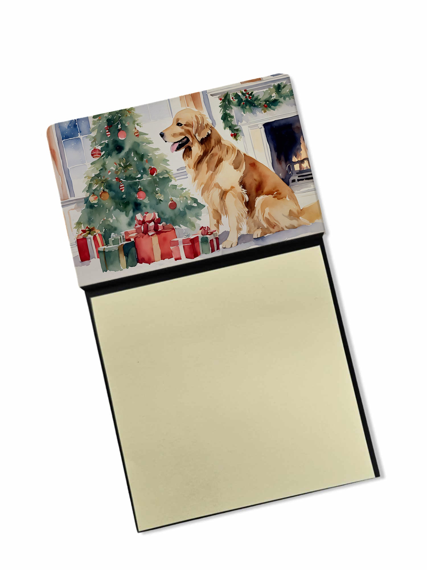 Buy this Golden Retriever Cozy Christmas Sticky Note Holder