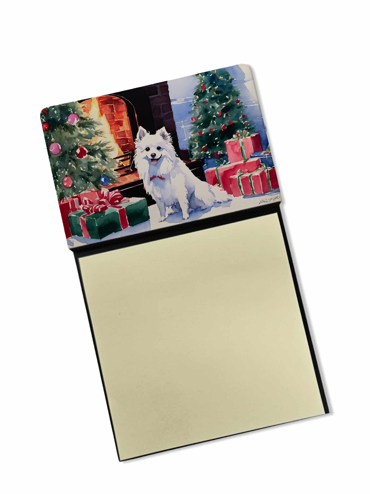 Buy this Japanese Spitz Cozy Christmas Sticky Note Holder