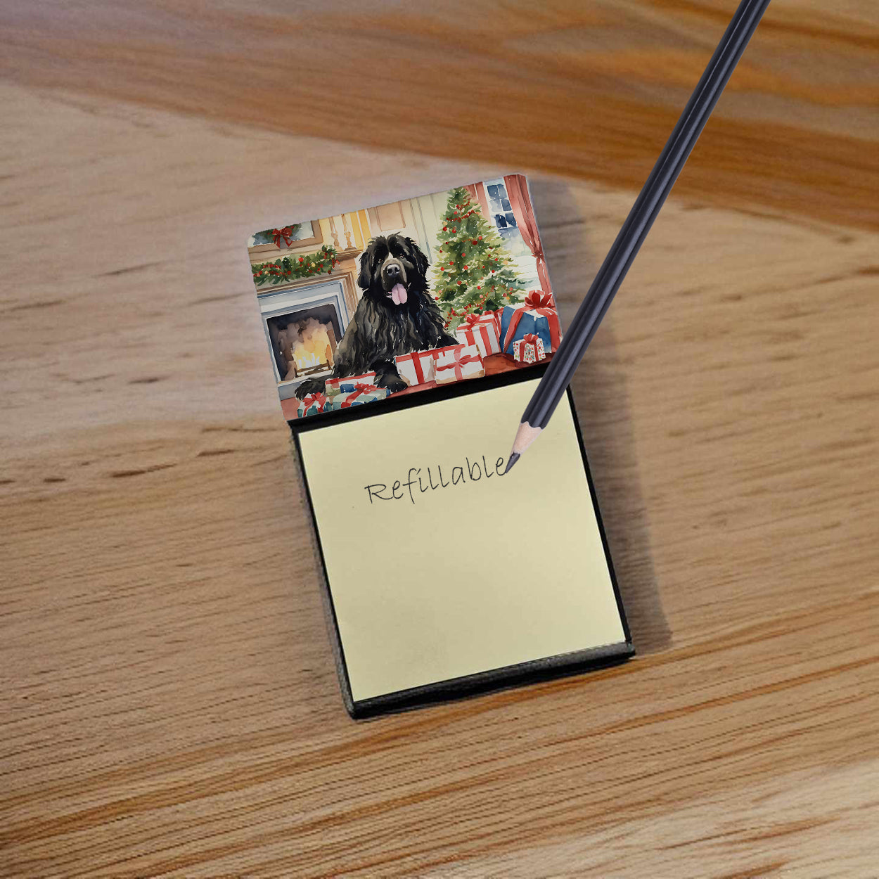 Buy this Newfoundland Cozy Christmas Sticky Note Holder