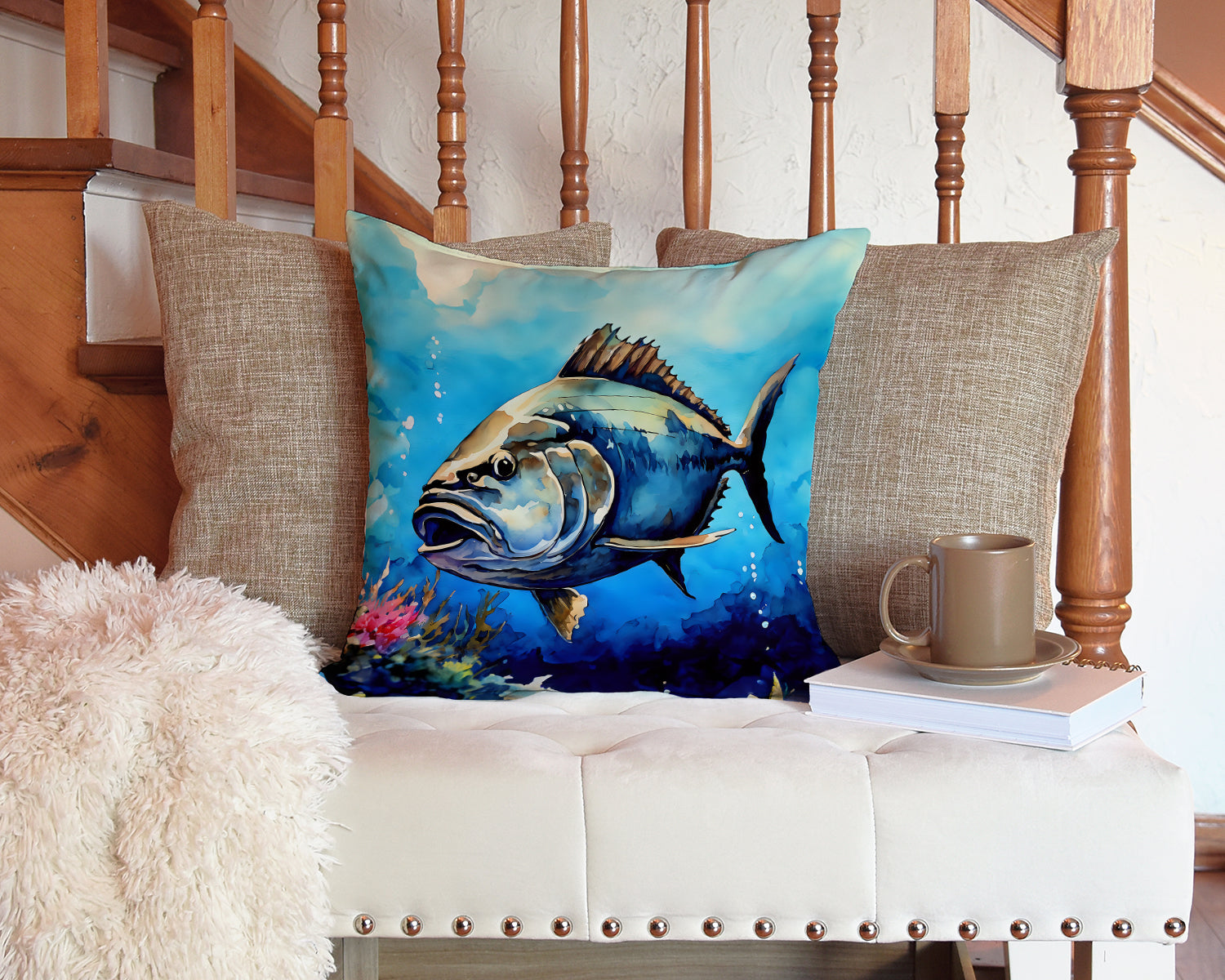 Bluefin Tuna Throw Pillow