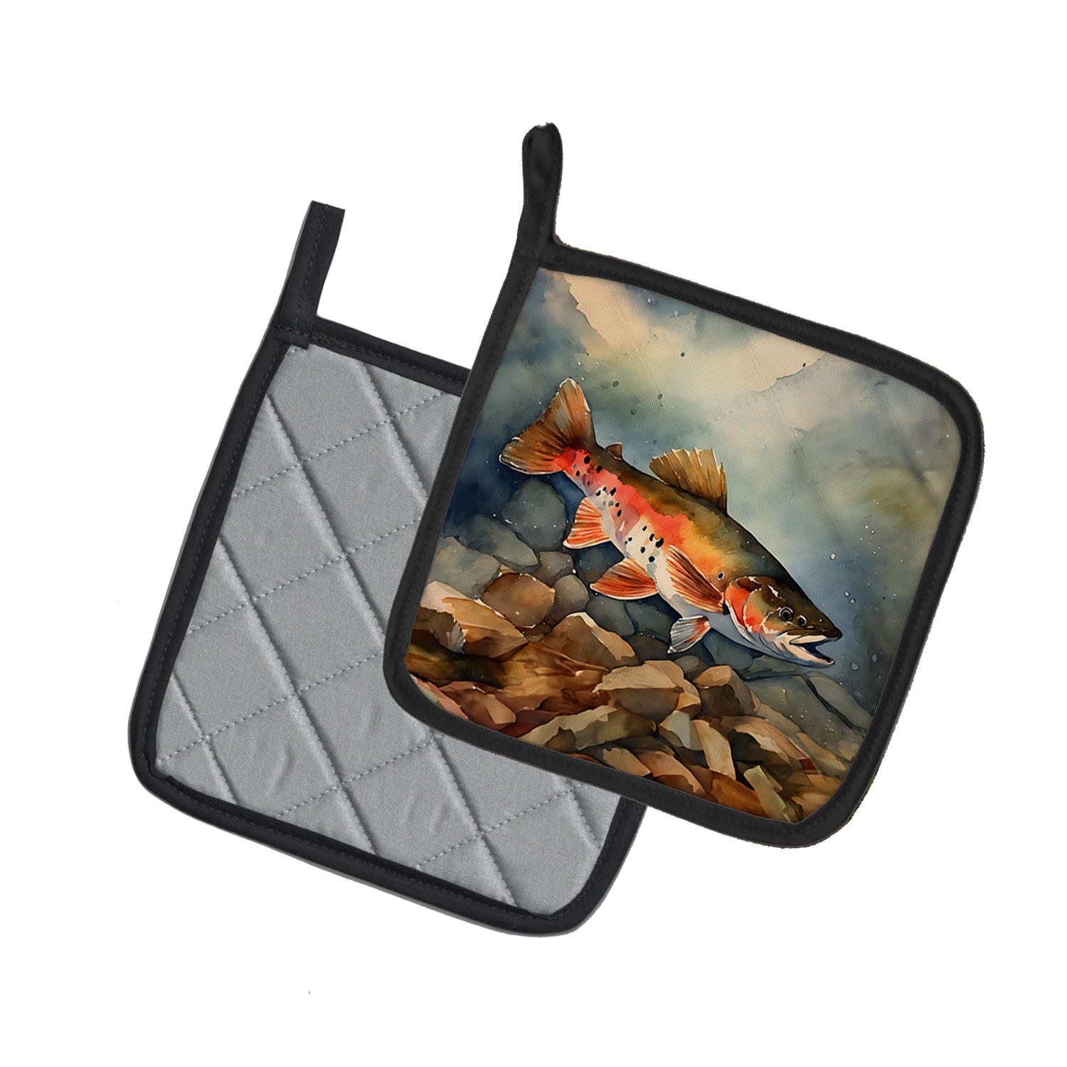 Buy this Brook Trout Pair of Pot Holders