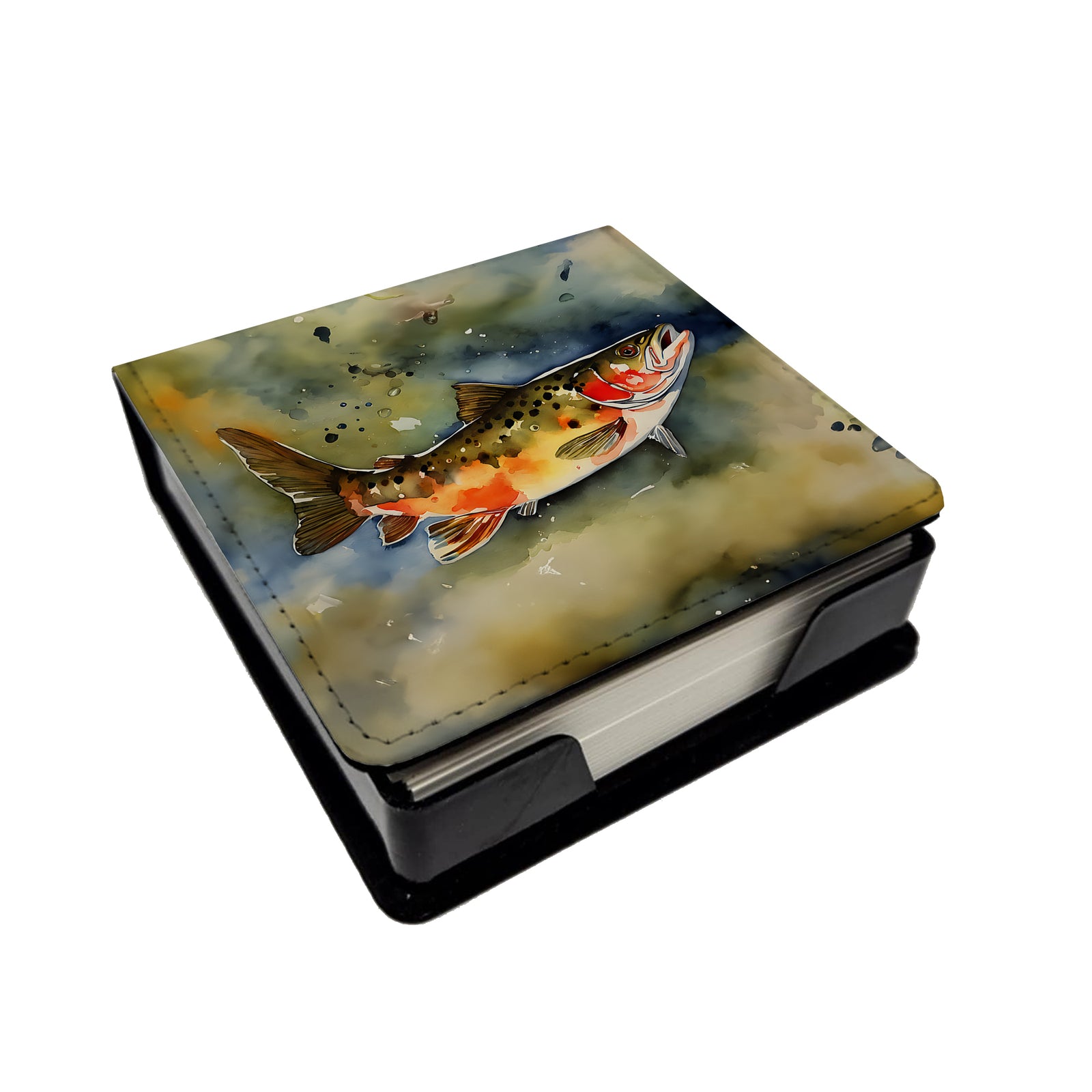 Buy this Brook Trout PU Leather Note Paper Holder