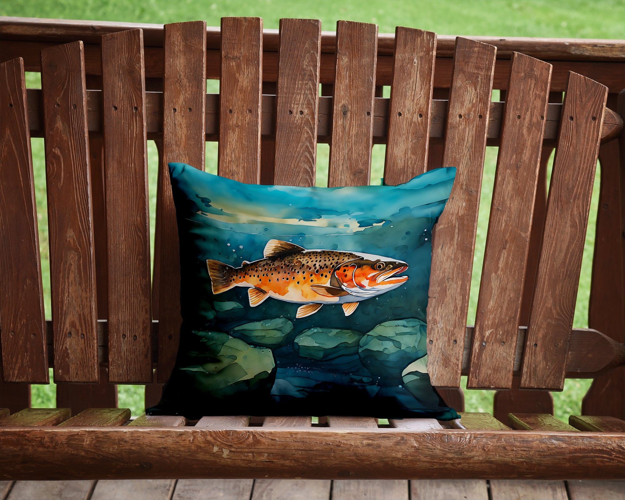 Buy this Brown Trout Throw Pillow