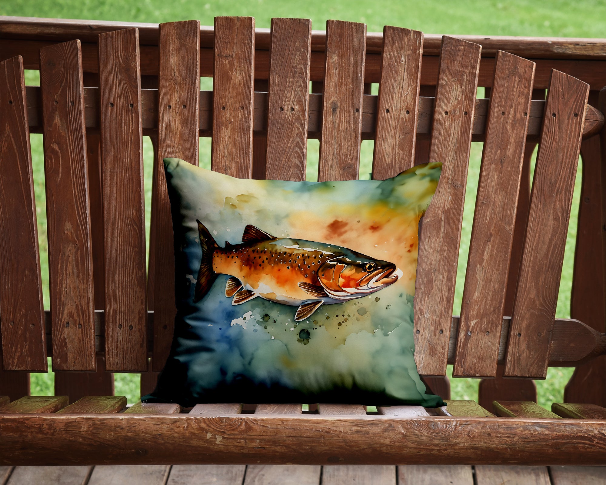 Buy this Brown Trout Throw Pillow