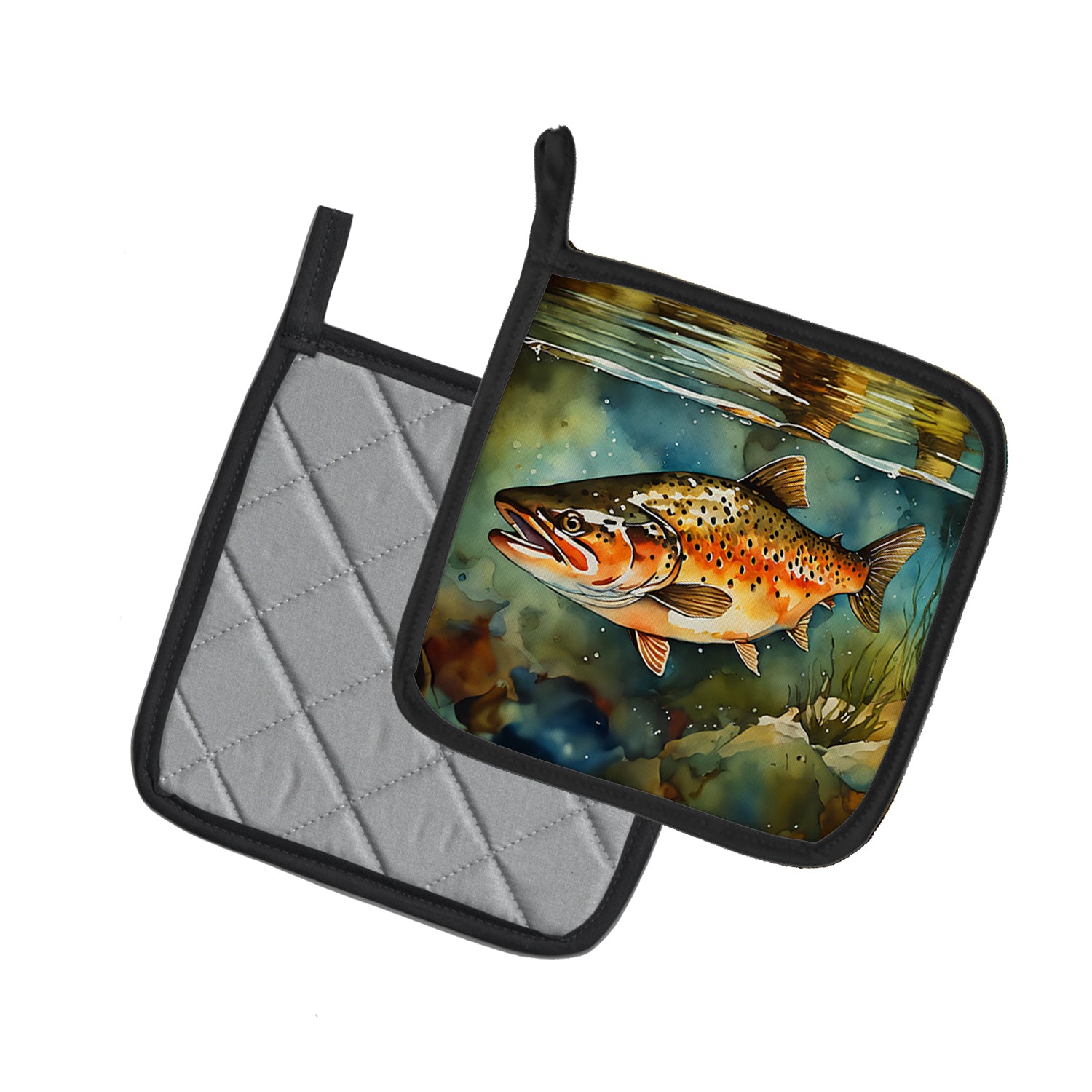 Buy this Brown Trout Pair of Pot Holders