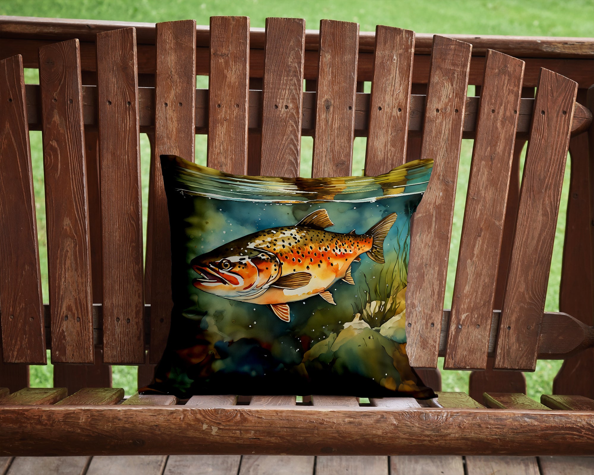 Buy this Brown Trout Throw Pillow