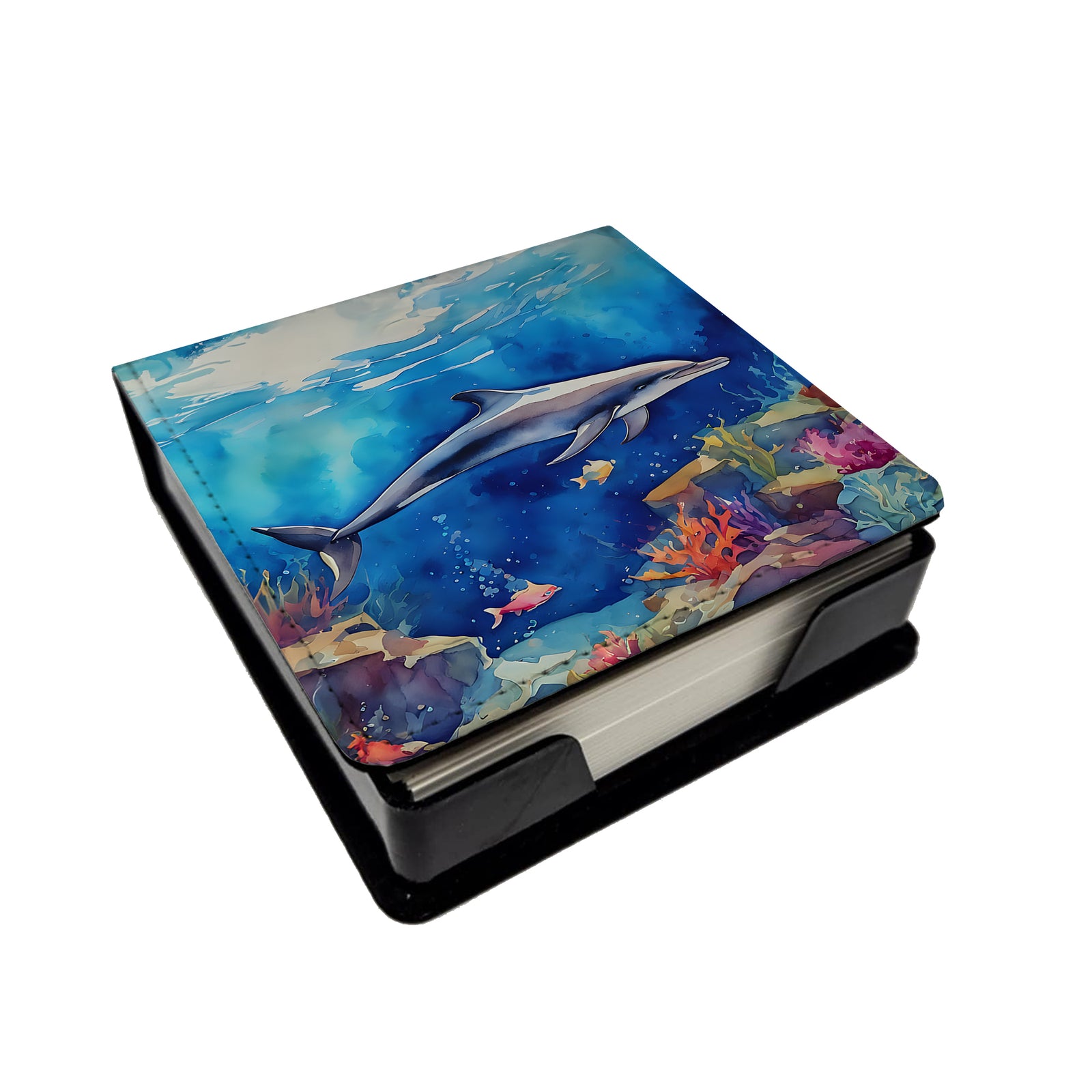 Buy this Dolphin PU Leather Note Paper Holder