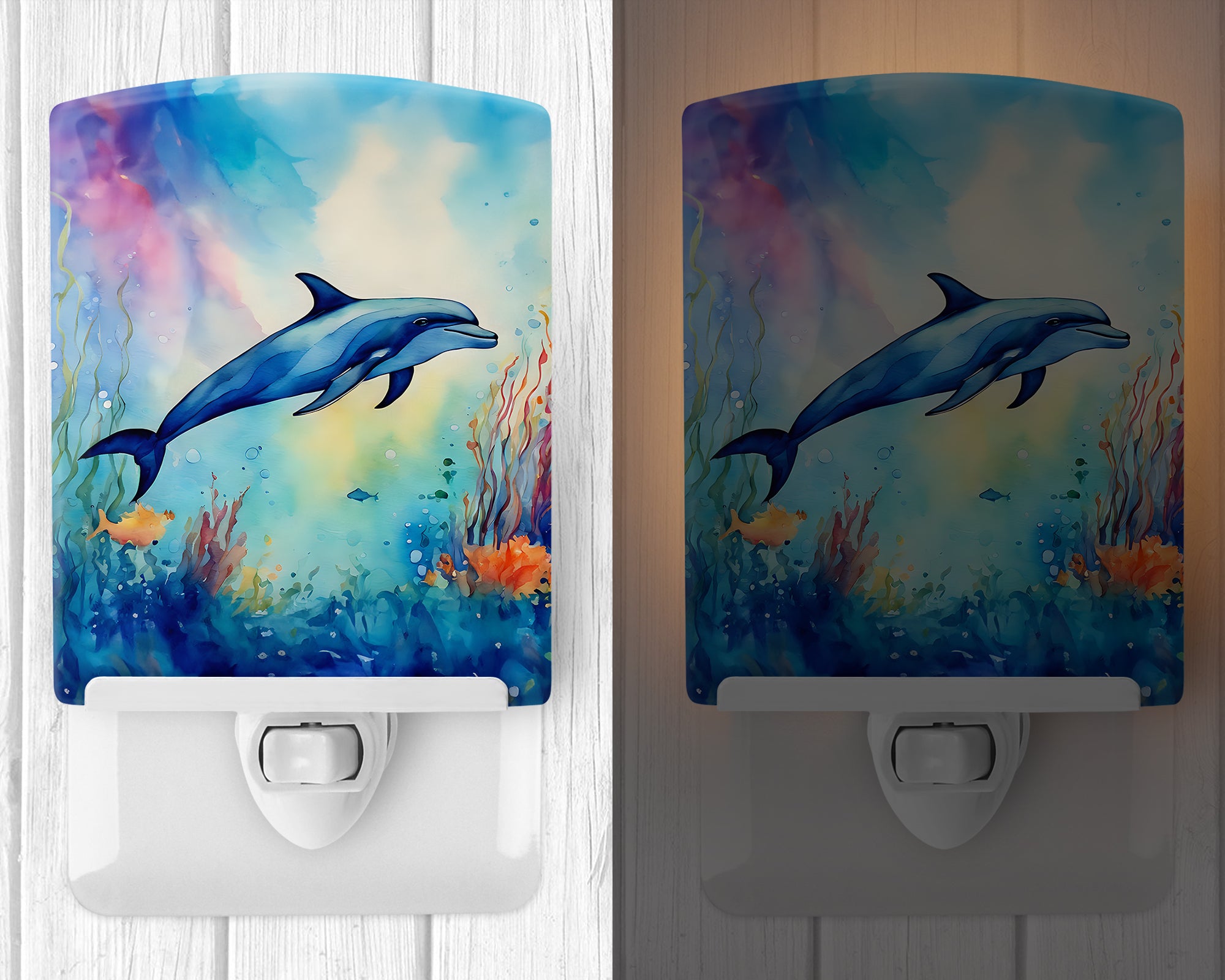 Dolphin Ceramic Night Light
