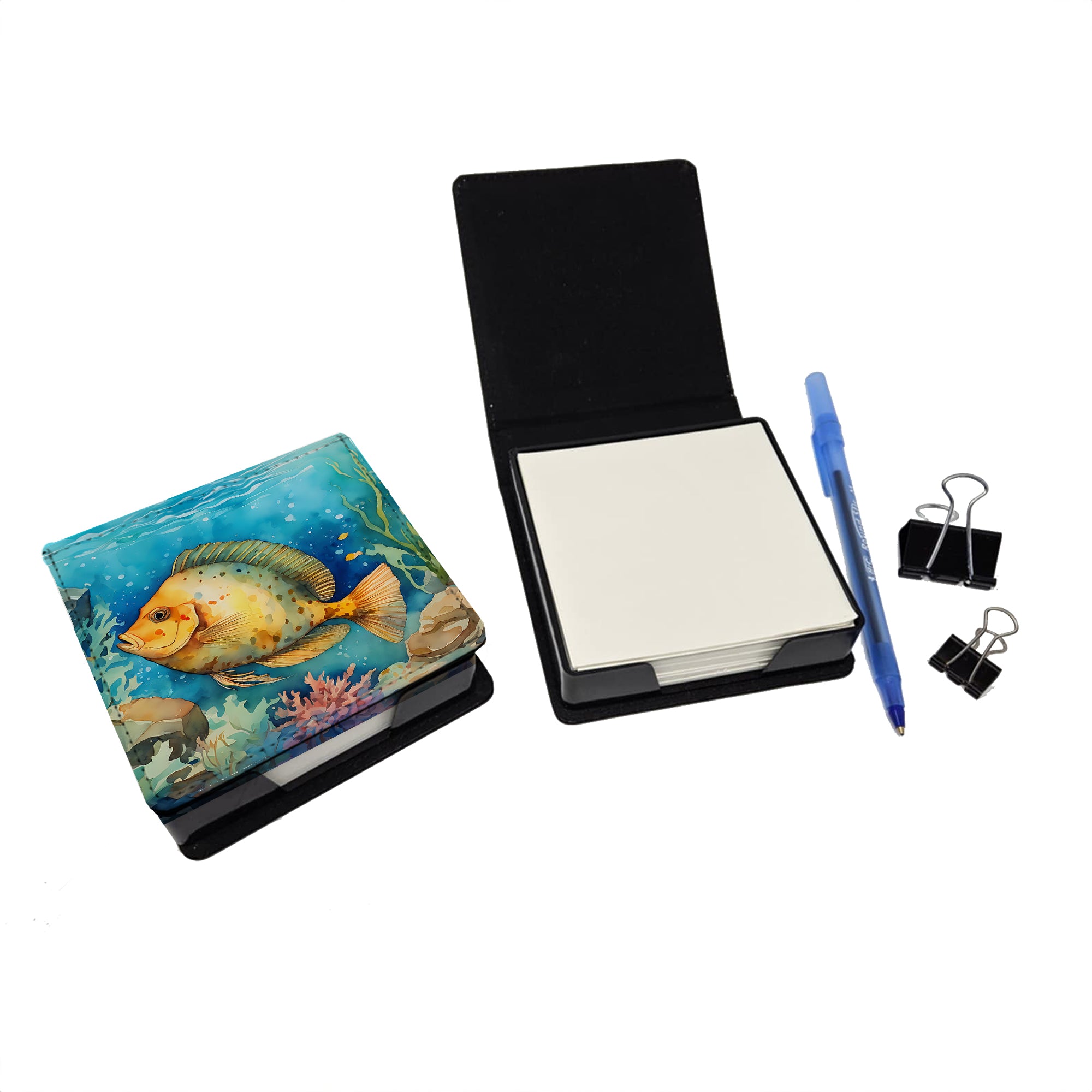 Buy this Flounder PU Leather Note Paper Holder