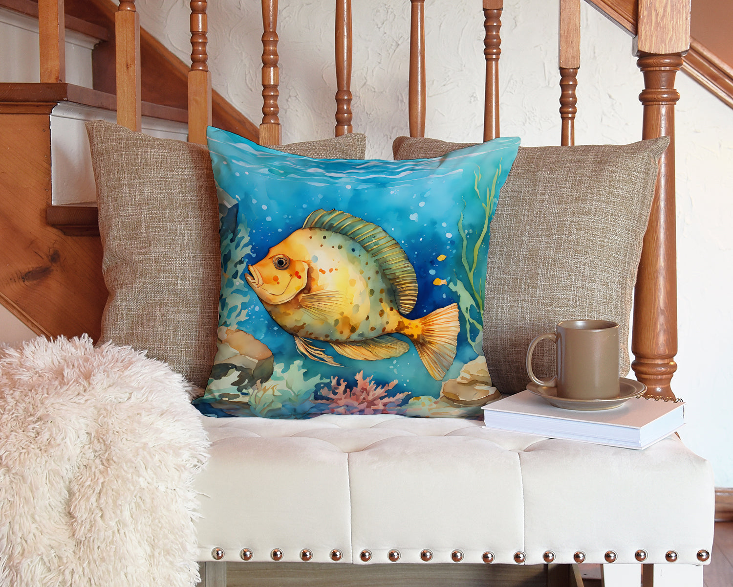 Flounder Throw Pillow