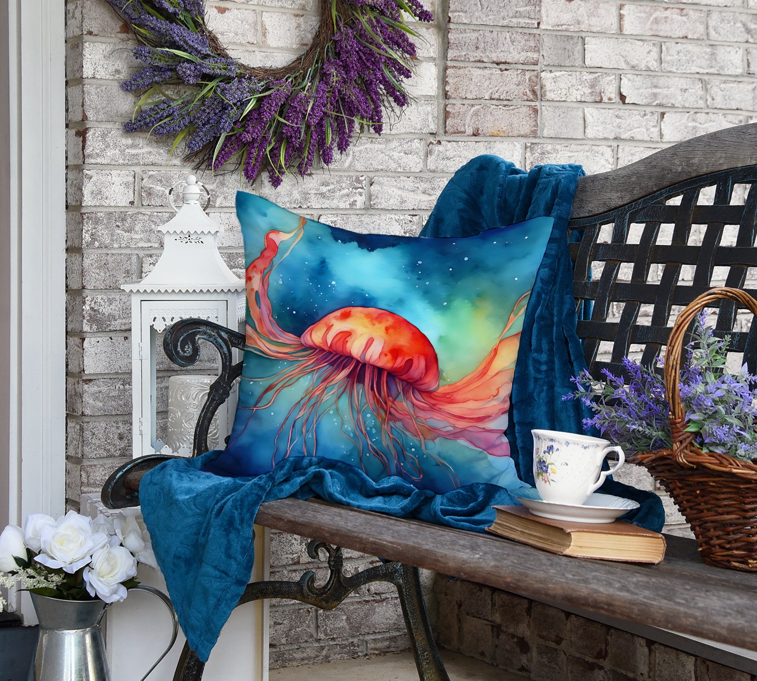 Jellyfish Throw Pillow