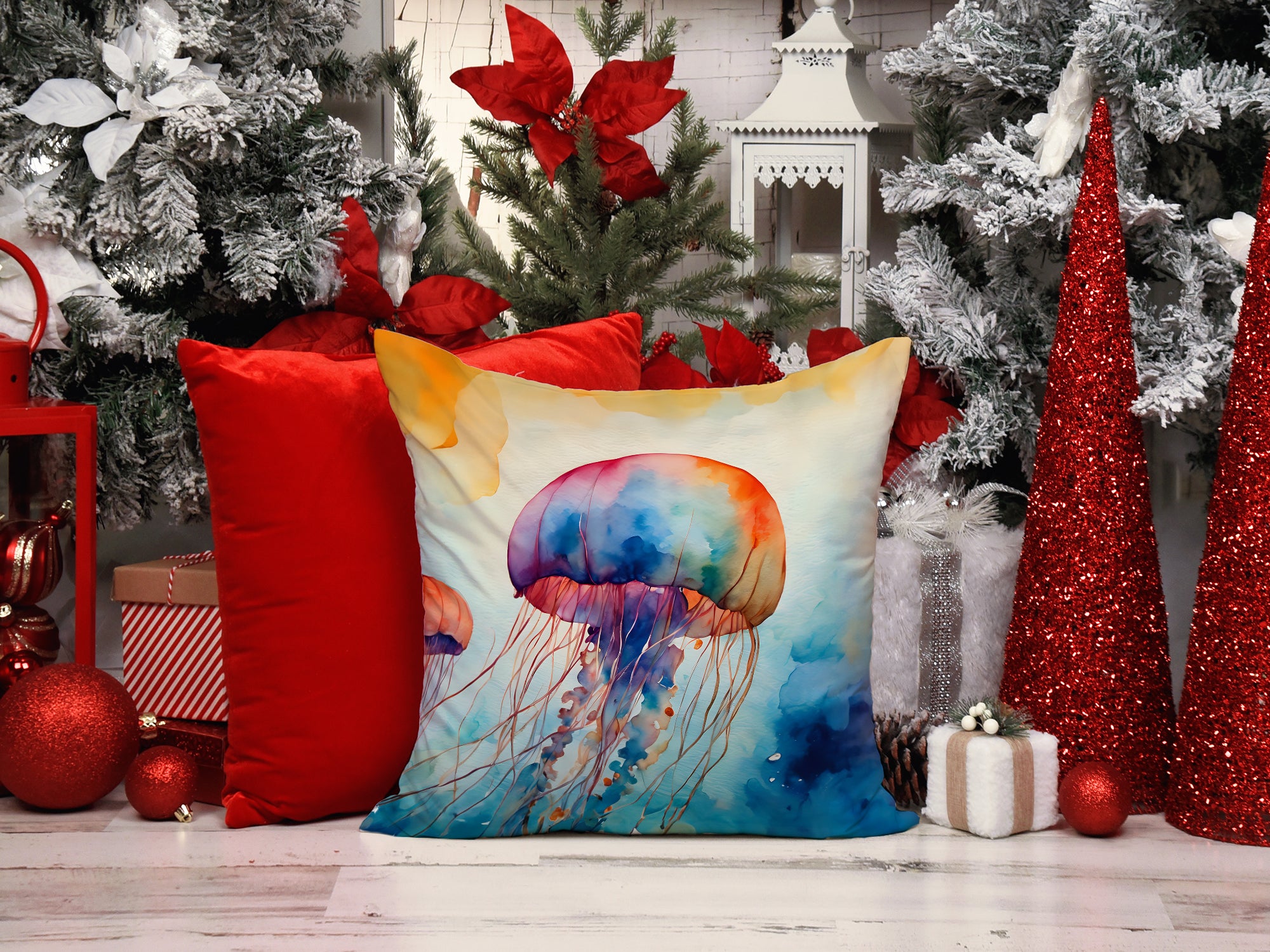 Jellyfish Throw Pillow