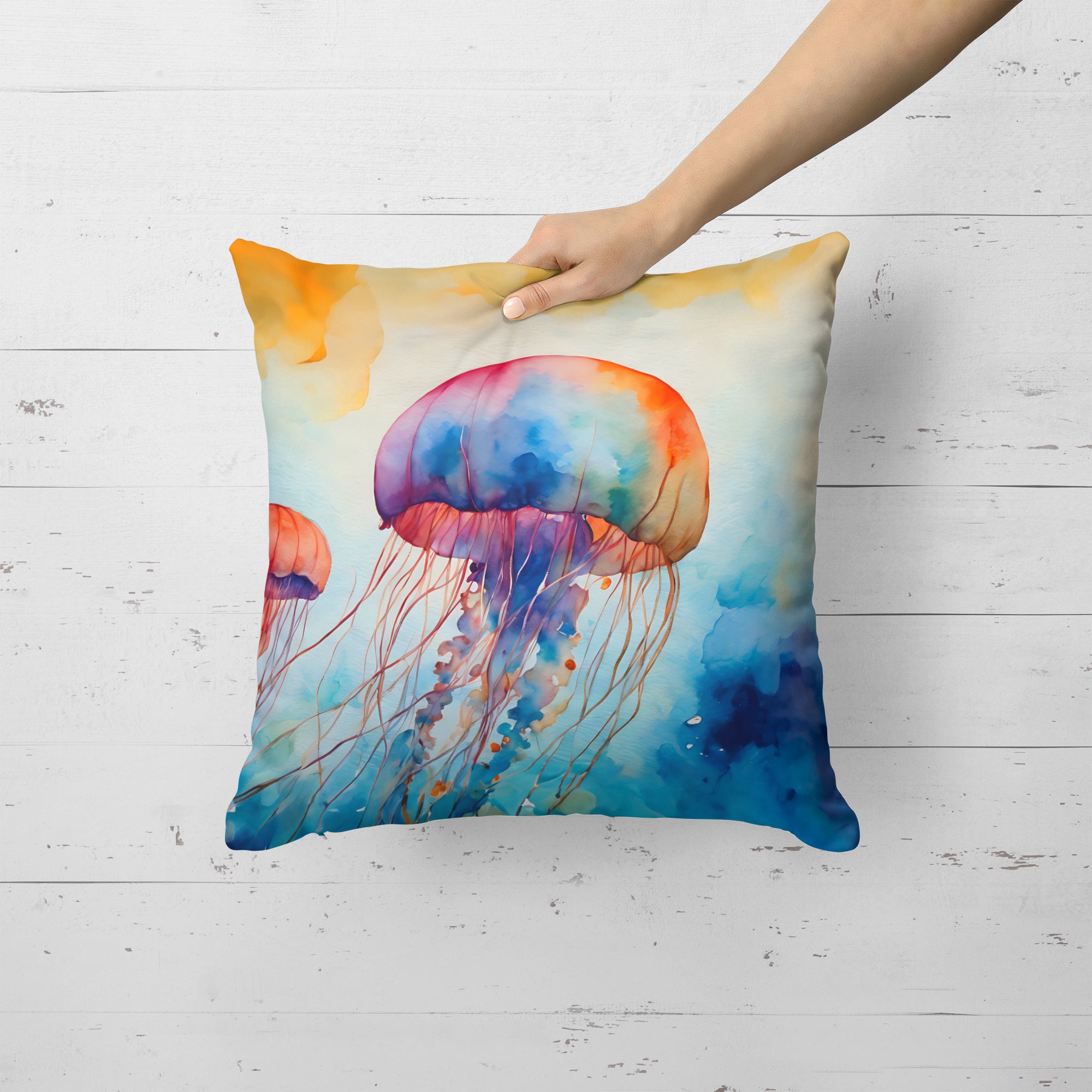 Jellyfish Throw Pillow