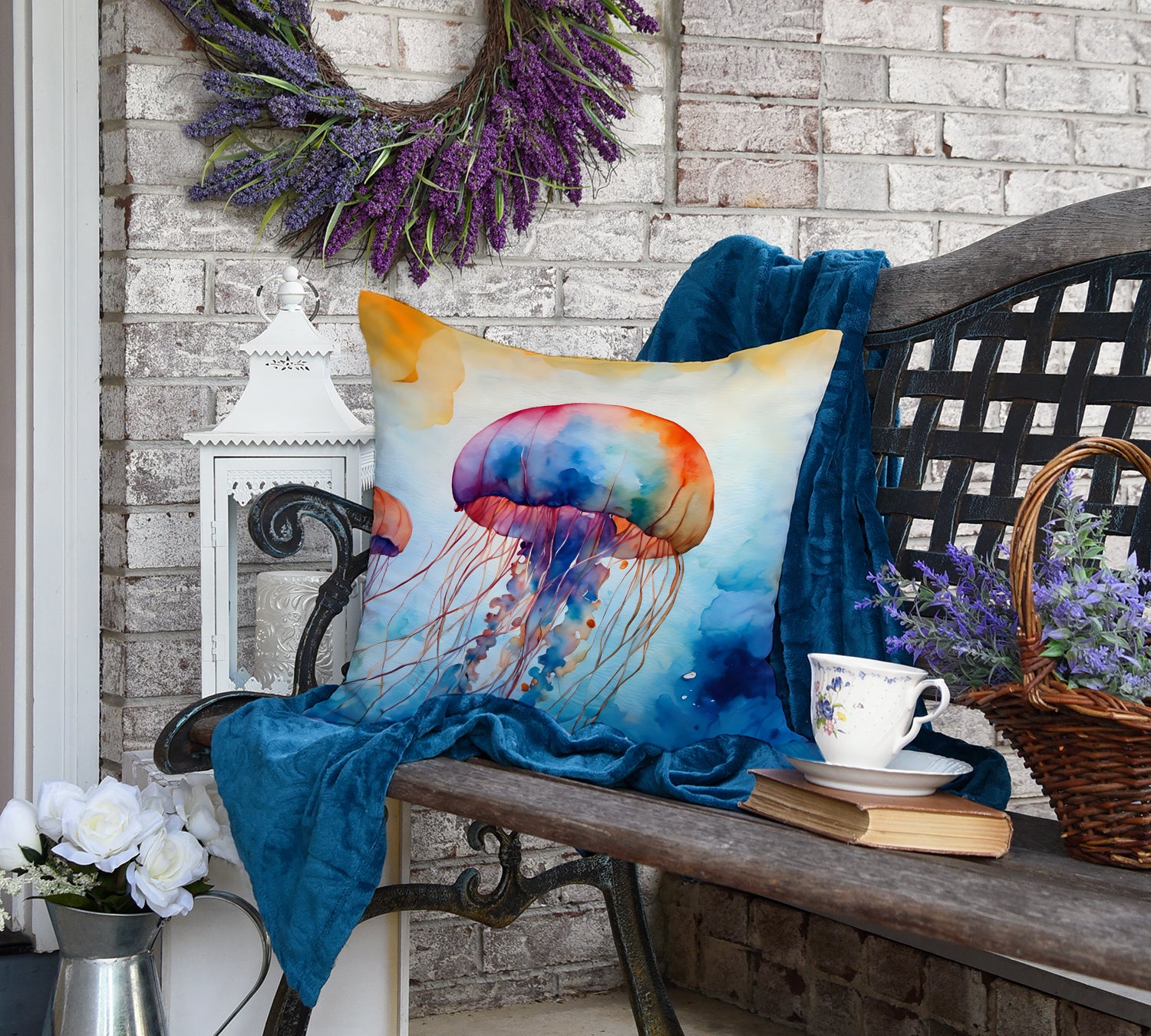 Jellyfish Throw Pillow