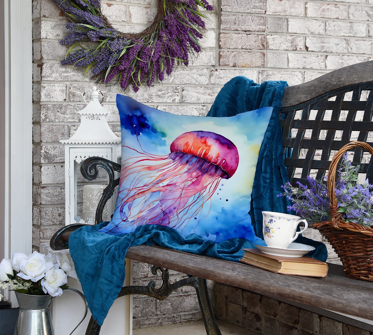 Jellyfish Throw Pillow