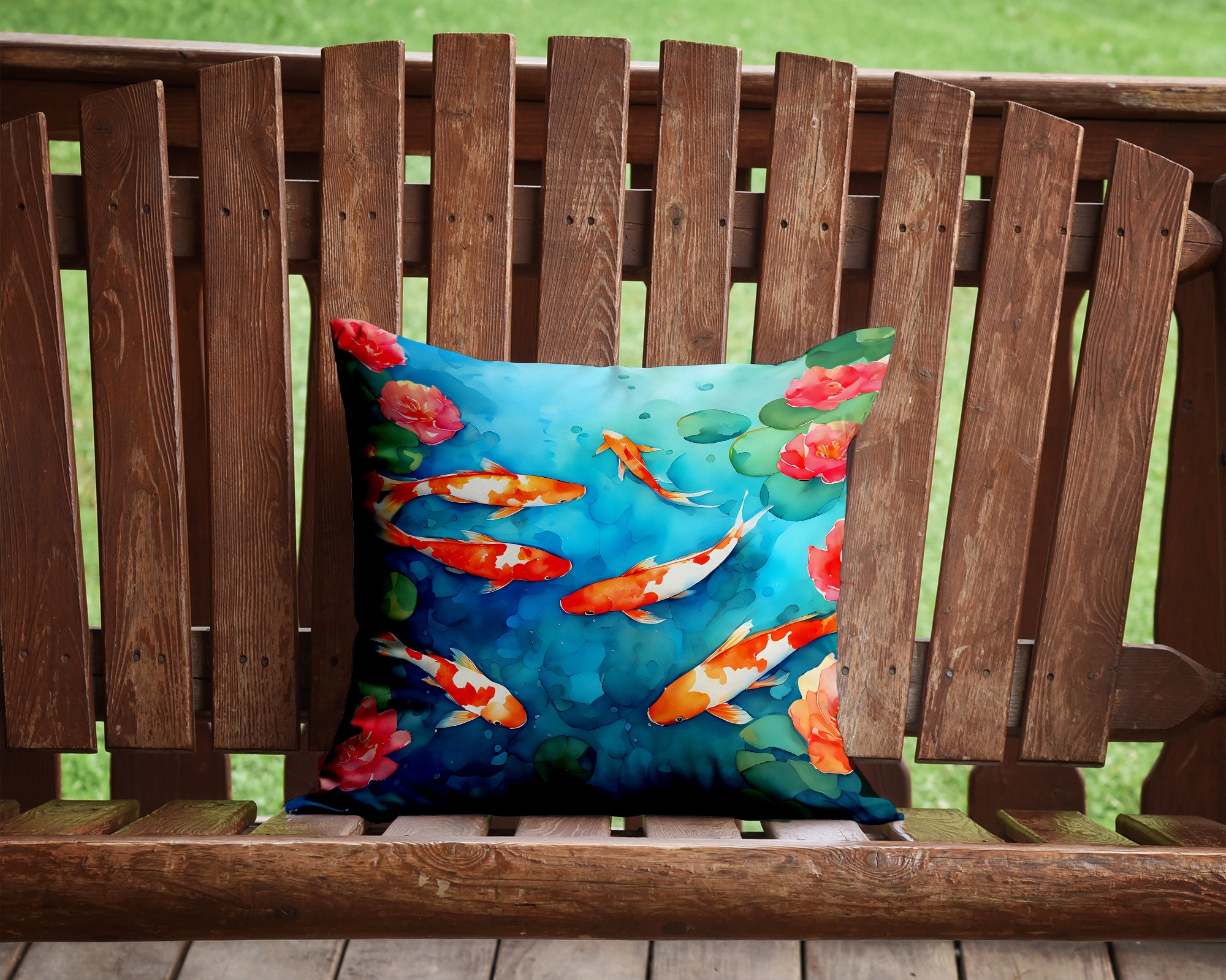 Koi Fish Throw Pillow