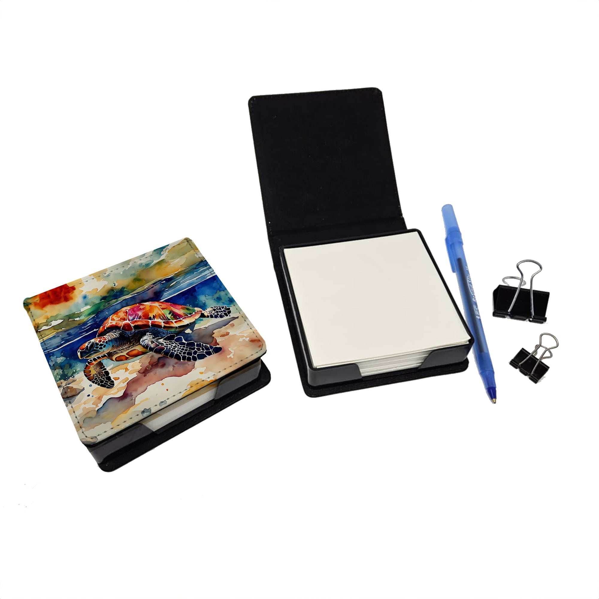 Buy this Loggerhead Sea Turtle PU Leather Note Paper Holder