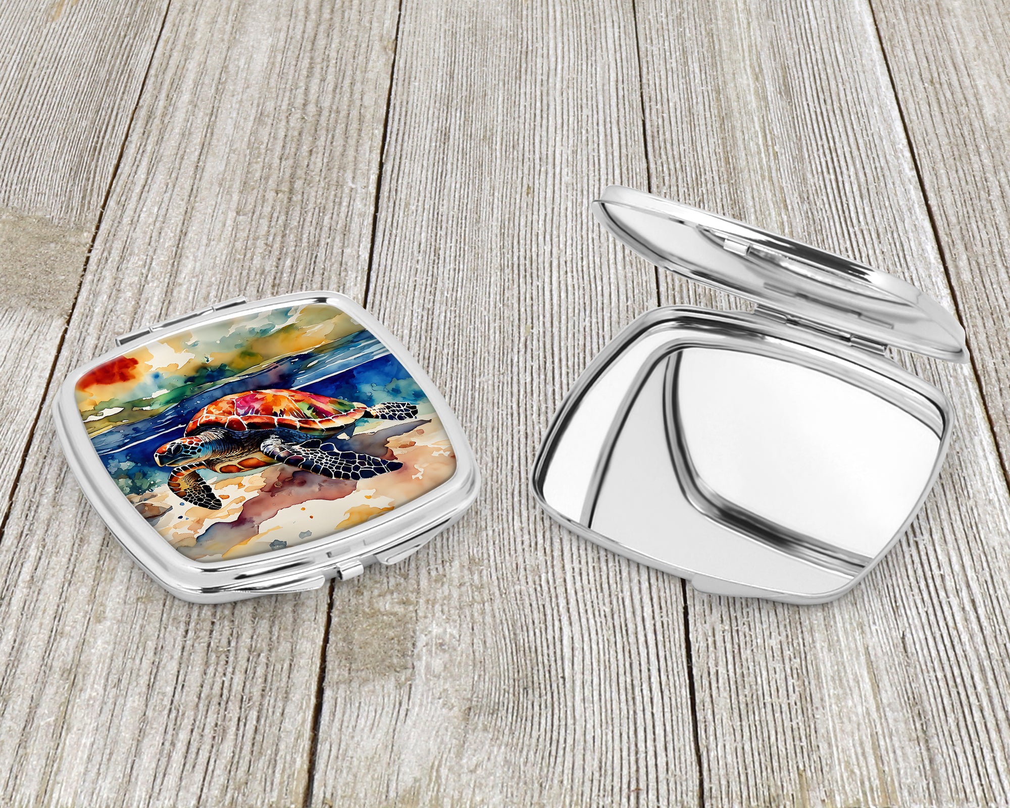 Loggerhead Sea Turtle Compact Mirror