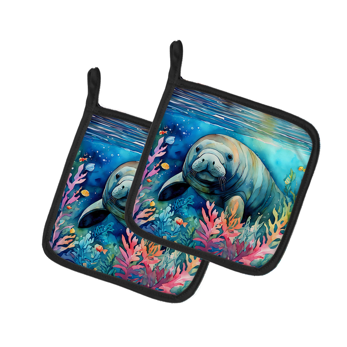 Buy this Manatee Pair of Pot Holders