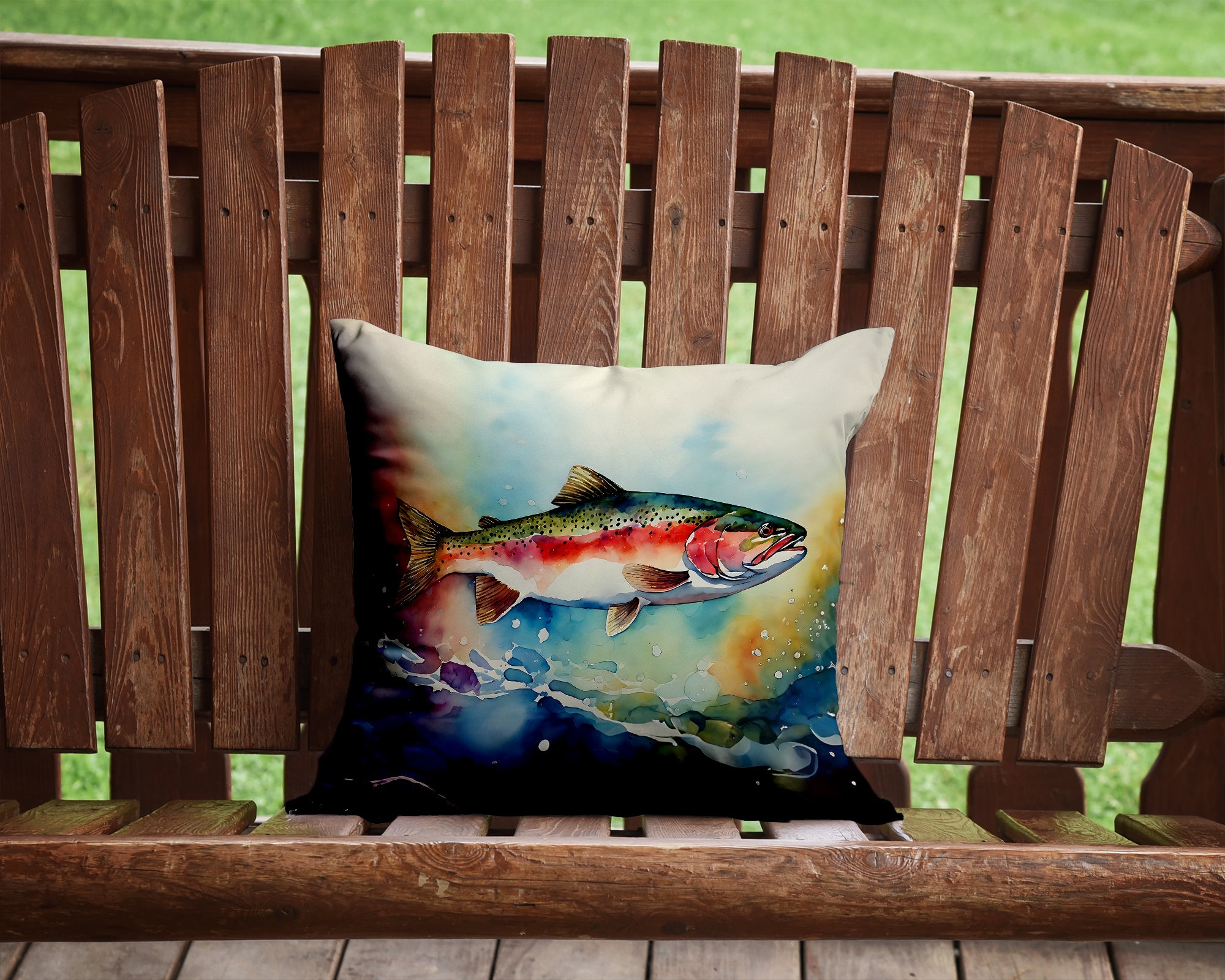 Buy this Rainbow Trout Throw Pillow