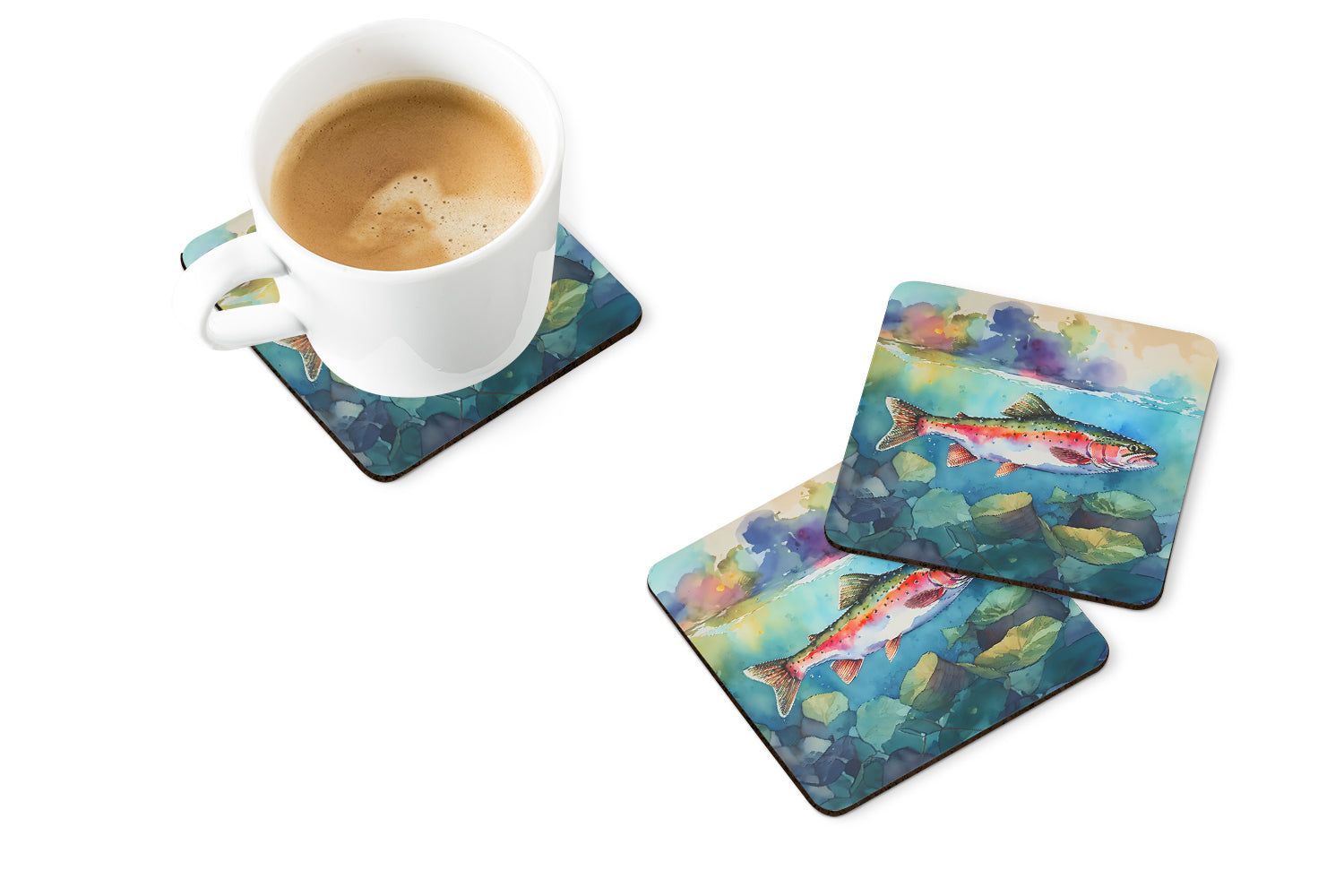 Buy this Rainbow Trout Foam Coasters